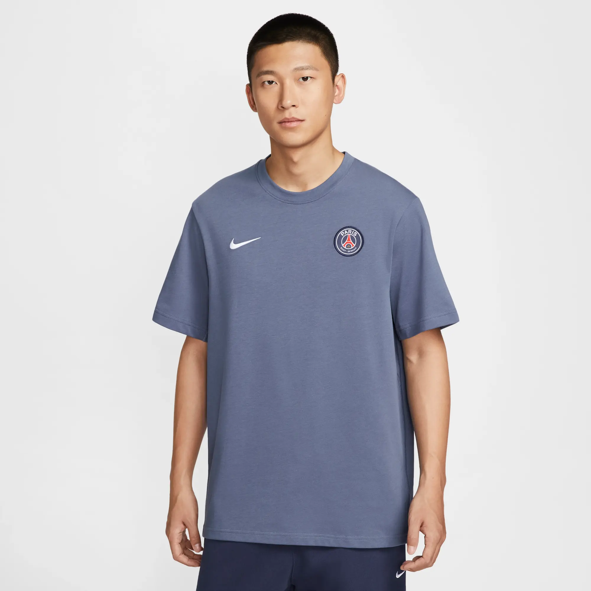 Paris Saint-Germain Primary Men's Nike Dri-FIT Football Short-Sleeve Top - Blue - Cotton/Polyester