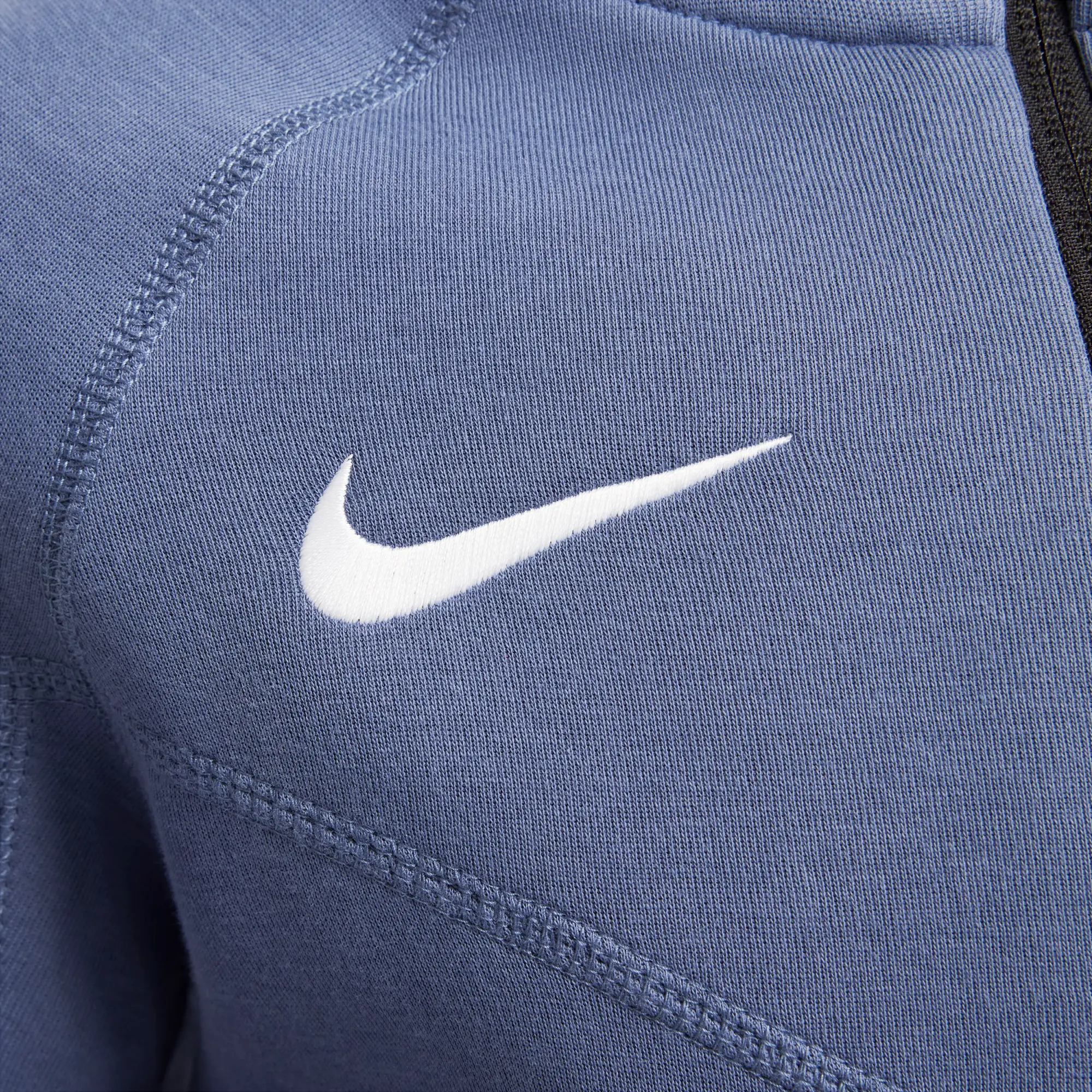 Paris Saint-Germain Tech Older Kids' (Boys') Nike Football Fleece Full-Zip Hoodie - Blue - Cotton/Polyester