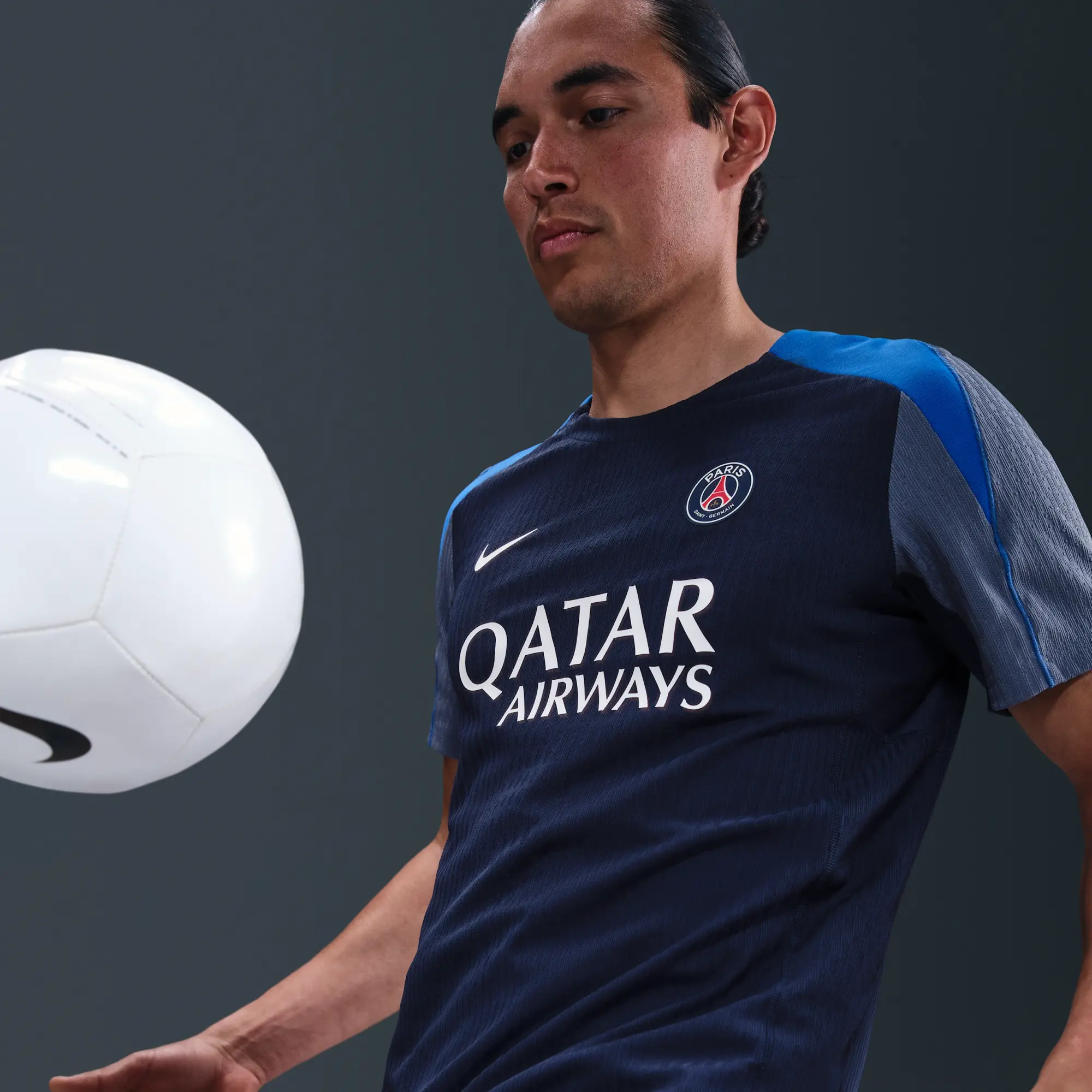 Paris Saint-Germain Strike Elite Men's Nike Dri-FIT ADV Football Short-Sleeve Top - Blue - Polyester