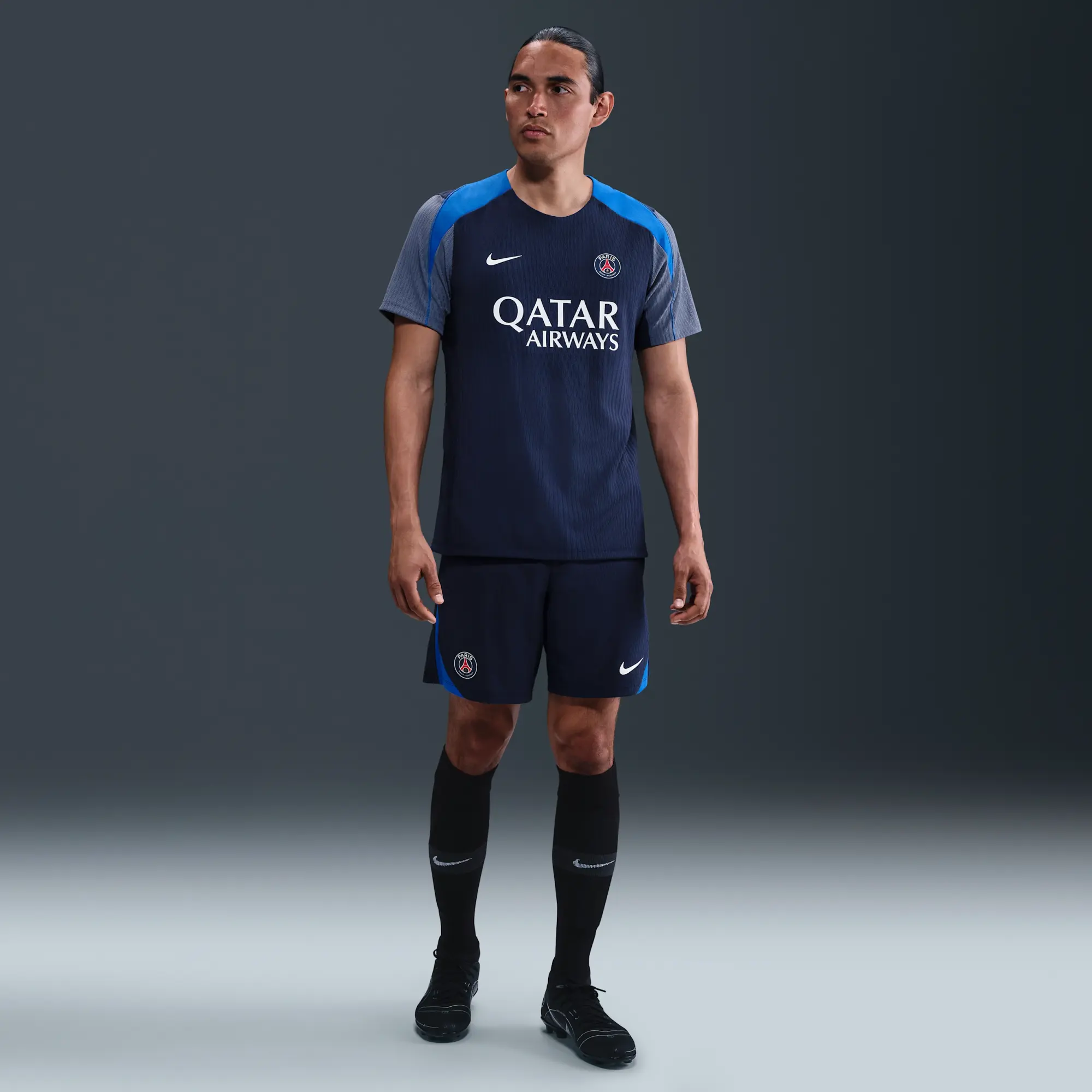 Paris Saint-Germain Strike Elite Men's Nike Dri-FIT ADV Football Short-Sleeve Top - Blue - Polyester