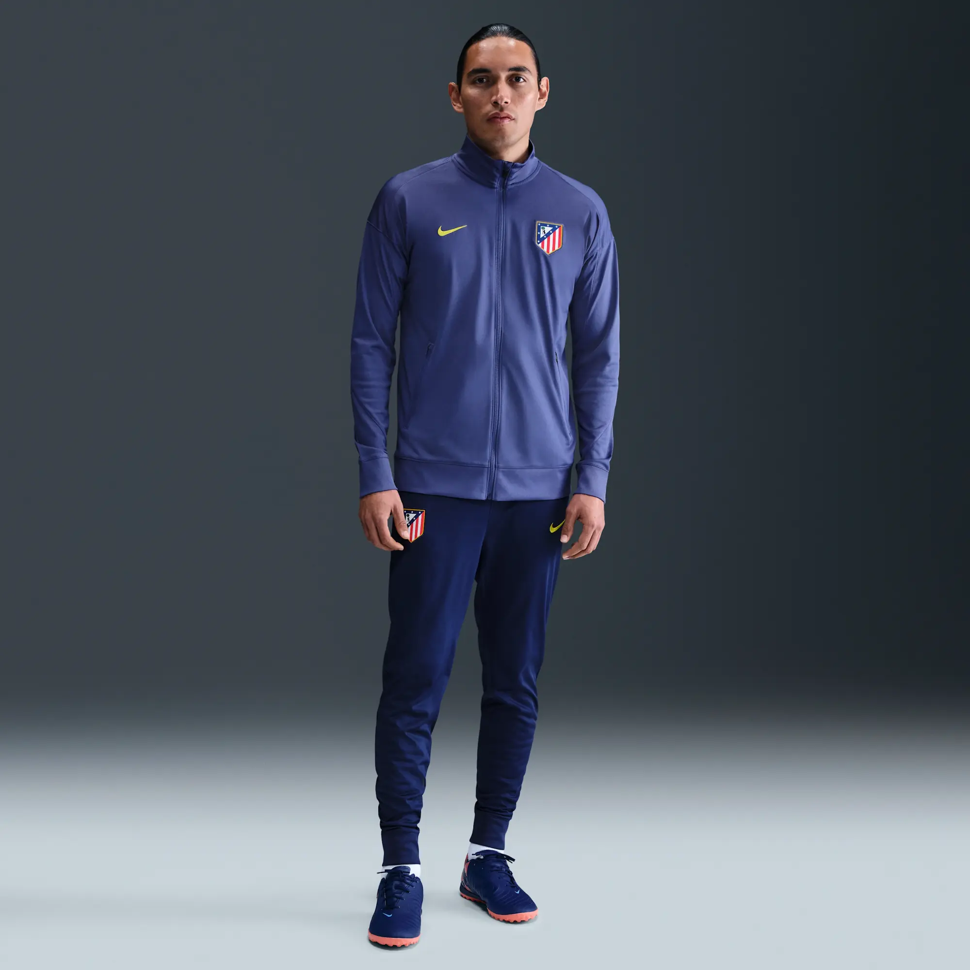 Atlético Madrid Strike Men's Nike Dri-FIT Football Knit Tracksuit - Purple - Polyester