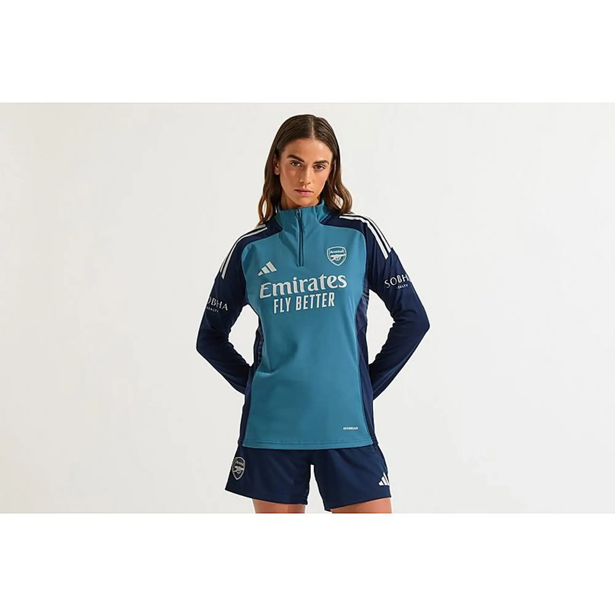 Arsenal adidas Womens 25/26 Navy 1/4 Zip Training Top, Multicolor