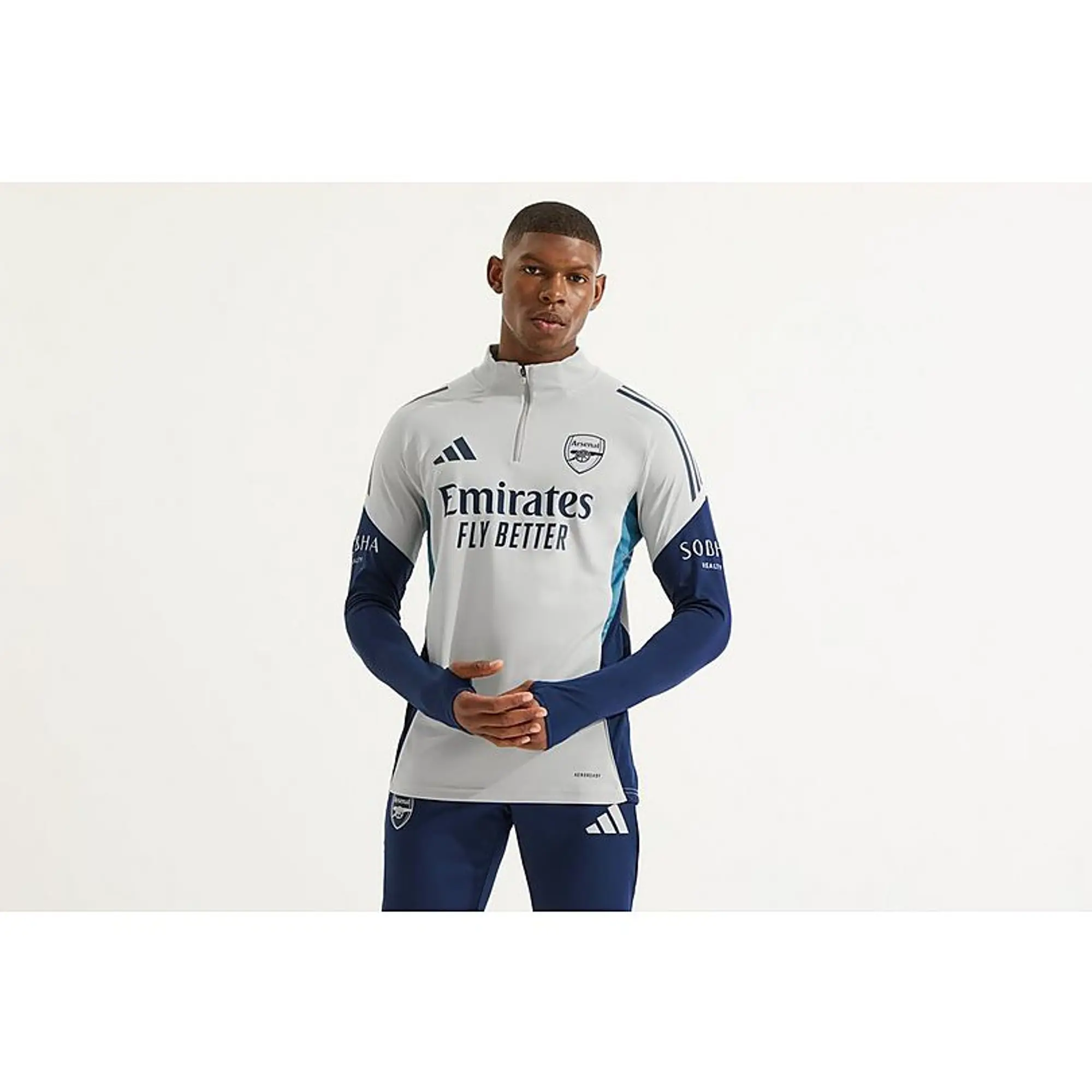 Arsenal adidas 25/26 Grey 1/4 Zip Training Top, Multicolor