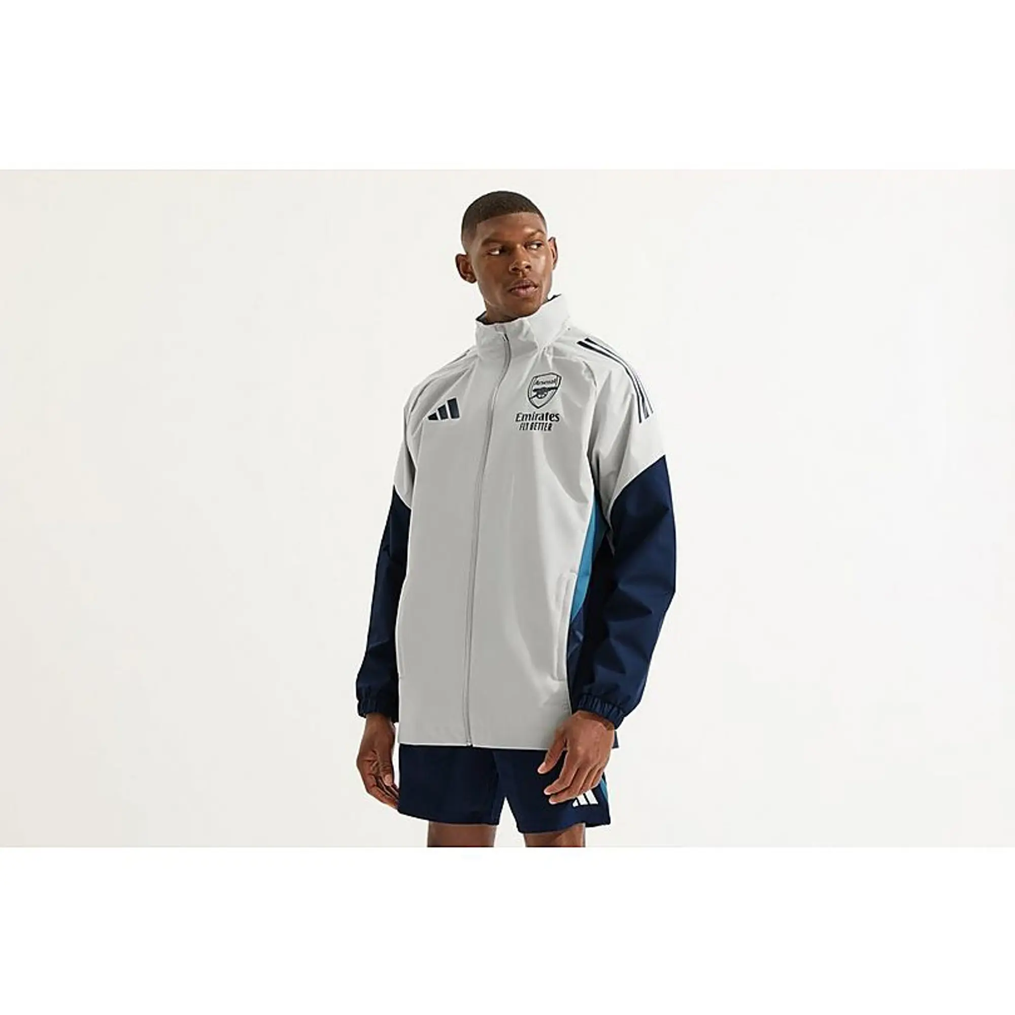 Arsenal adidas 25/26 Grey All Weather Jacket, Multicolor