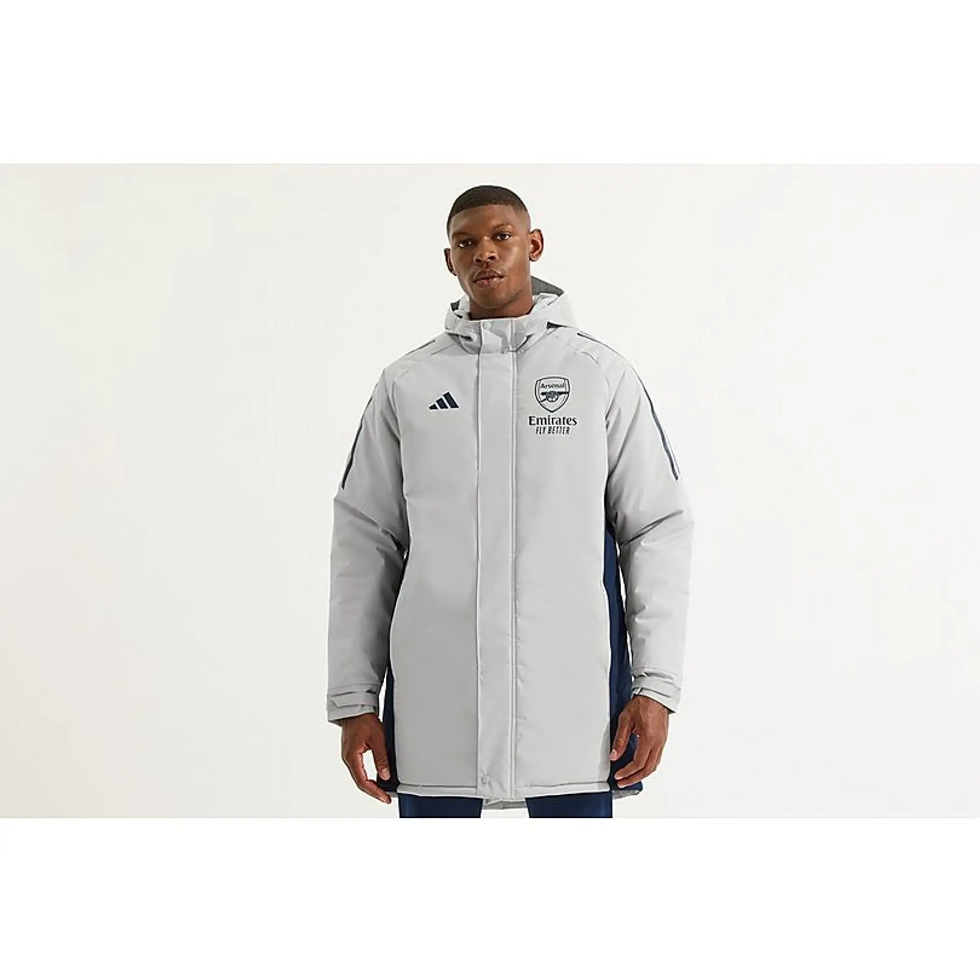 Arsenal adidas 25/26 Grey Stadium Parka, Multicolor
