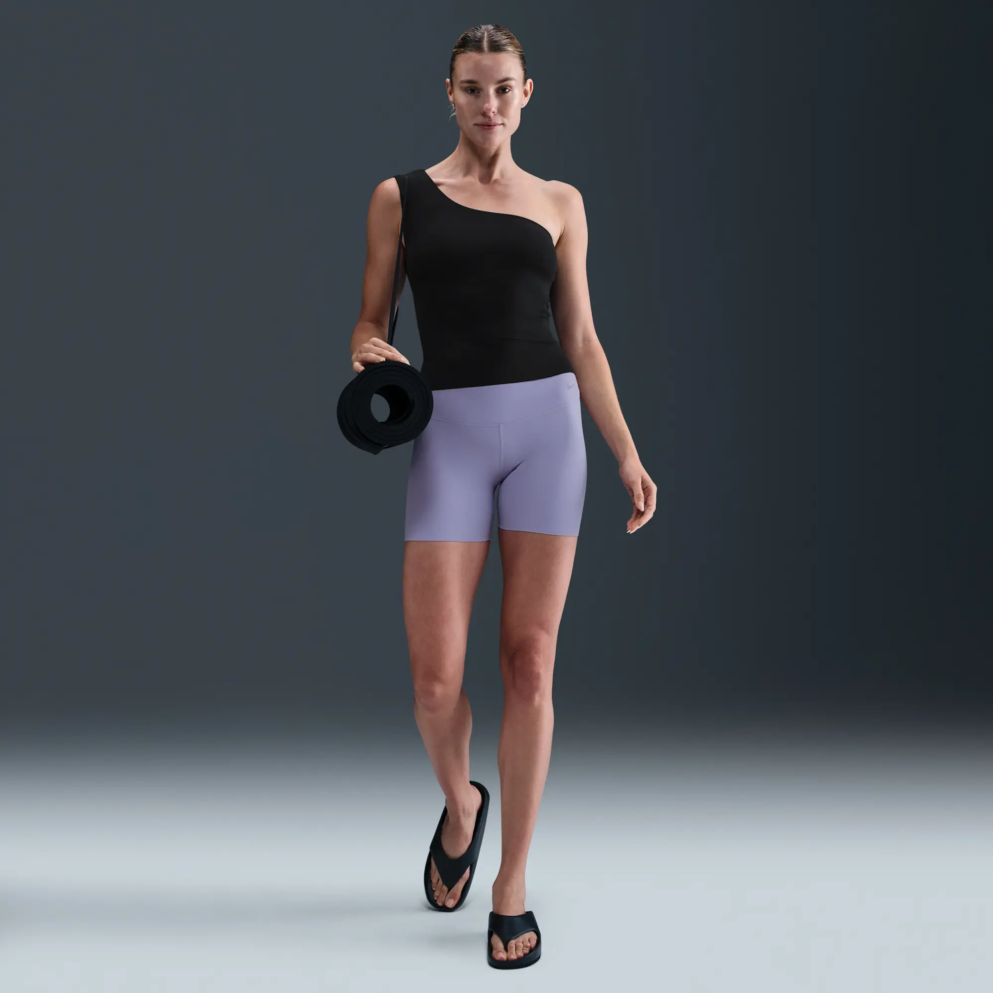 Nike Zenvy Women's Gentle-Support High-Waisted 13cm (approx.) Biker Shorts - Purple - Nylon/Elastane