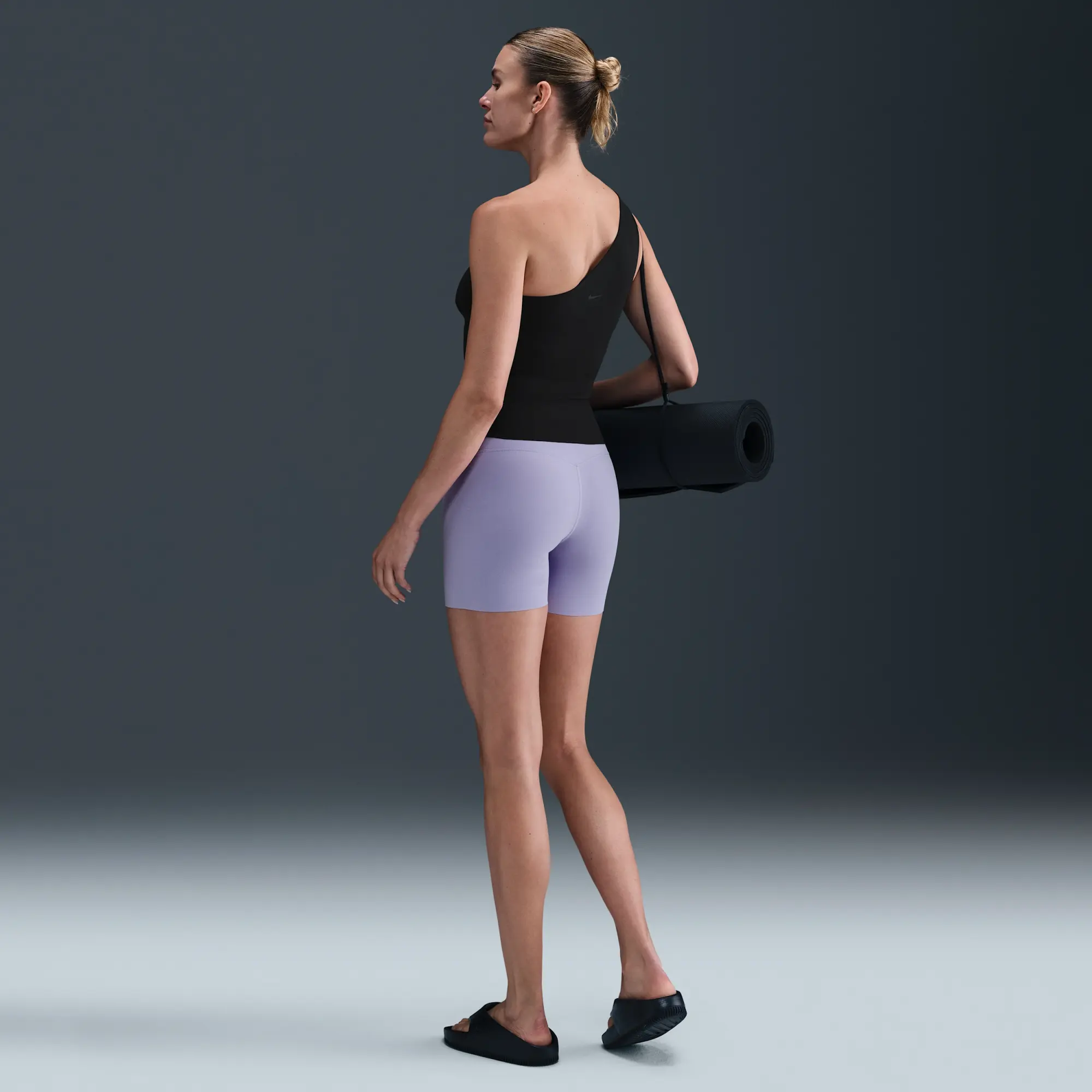 Nike Zenvy Women's Gentle-Support High-Waisted 13cm (approx.) Biker Shorts - Purple - Nylon/Elastane