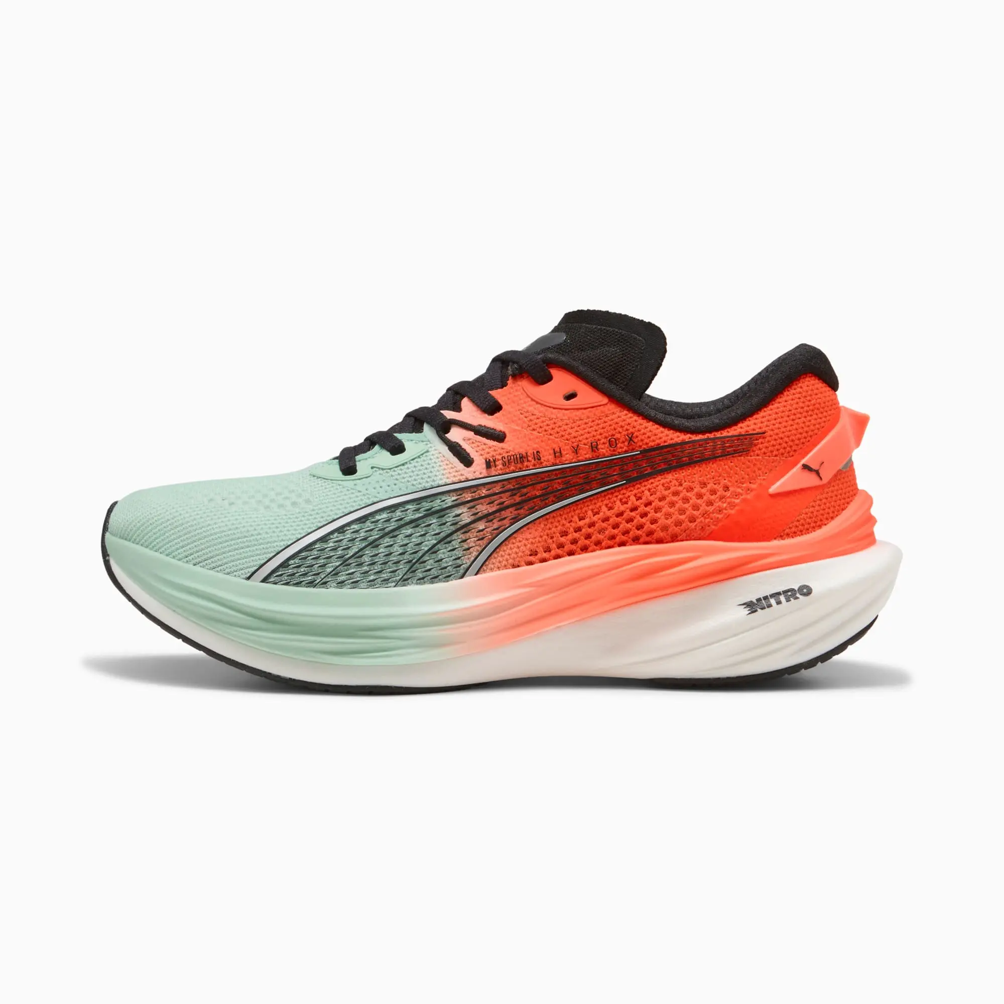 PUMA x HYROX Deviate Nitro™ 3 Running Shoes Women, Mint Melt/Glowing Red