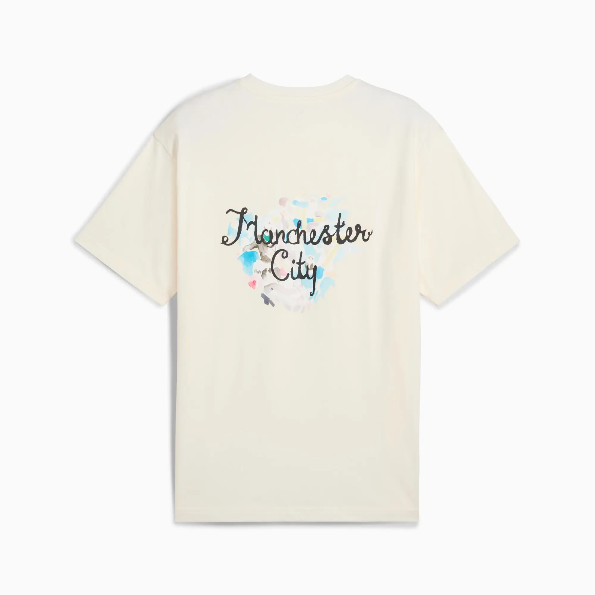 PUMA Kidsuper x Manchester City Graphic T-Shirt Men, Warm White/Black, size 3XL