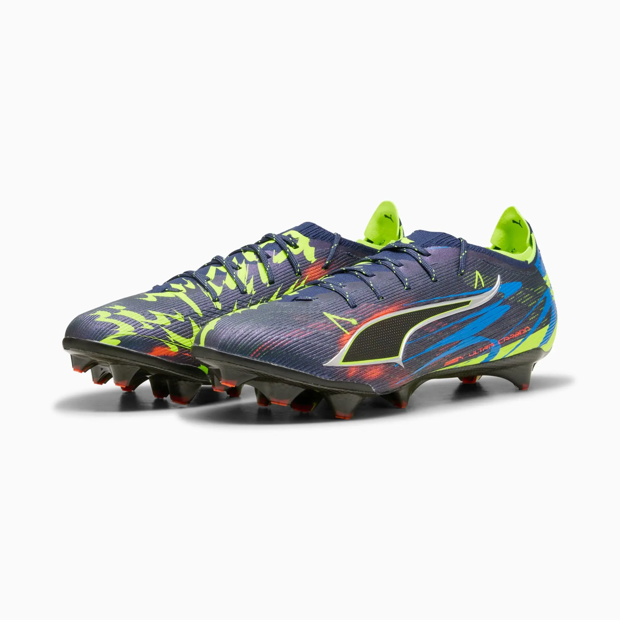 PUMA Ultra 6 Carbon Dare To FG Football Boots Unisex, Persian Blue/Aged Silver/Black, size 10