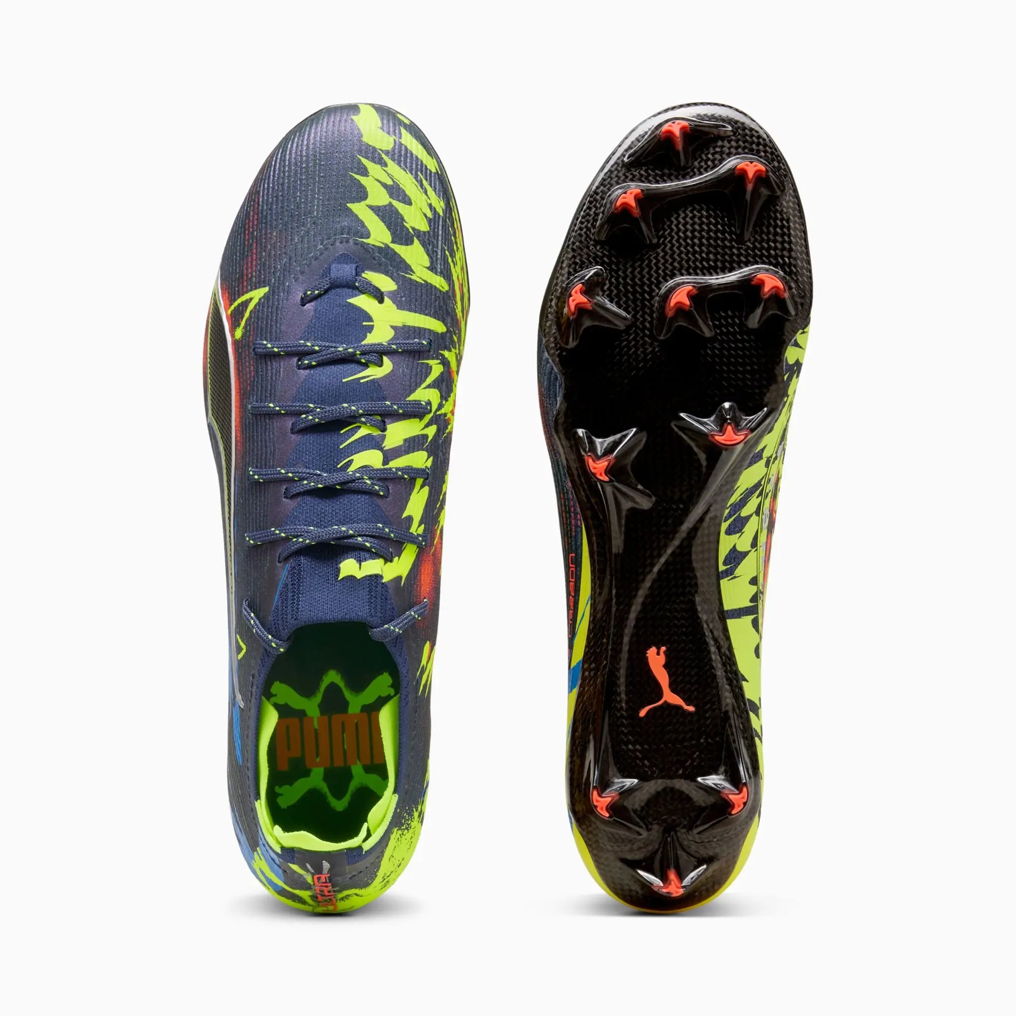 PUMA Ultra 6 Carbon Dare To FG Football Boots Unisex, Persian Blue/Aged Silver/Black, size 10