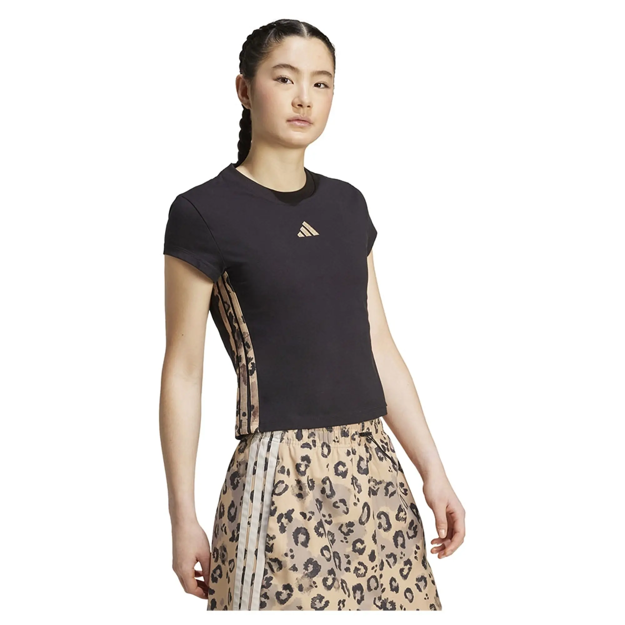 Adidas Animal Print 3 Stripes Short Sleeve T-shirt