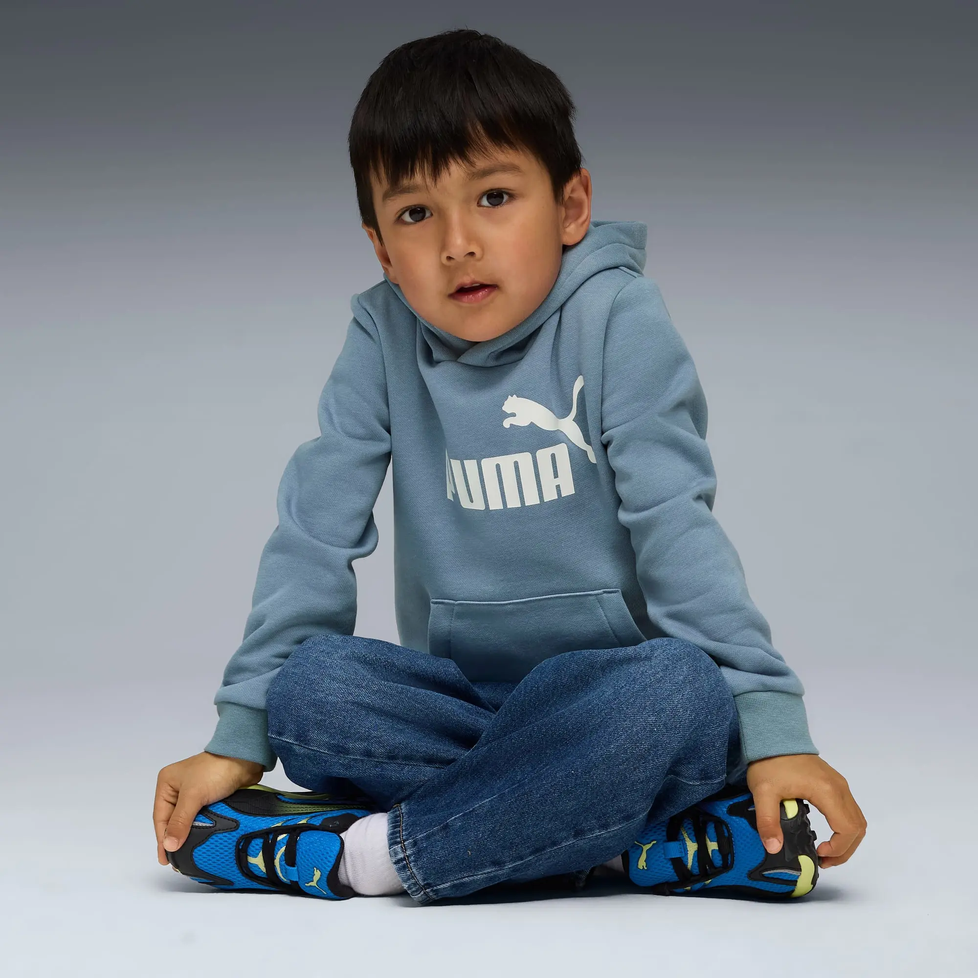 PUMA Ess No. 1 Logo Fleece Hoodie Kids, Cool Blue, size 2-3 Months
