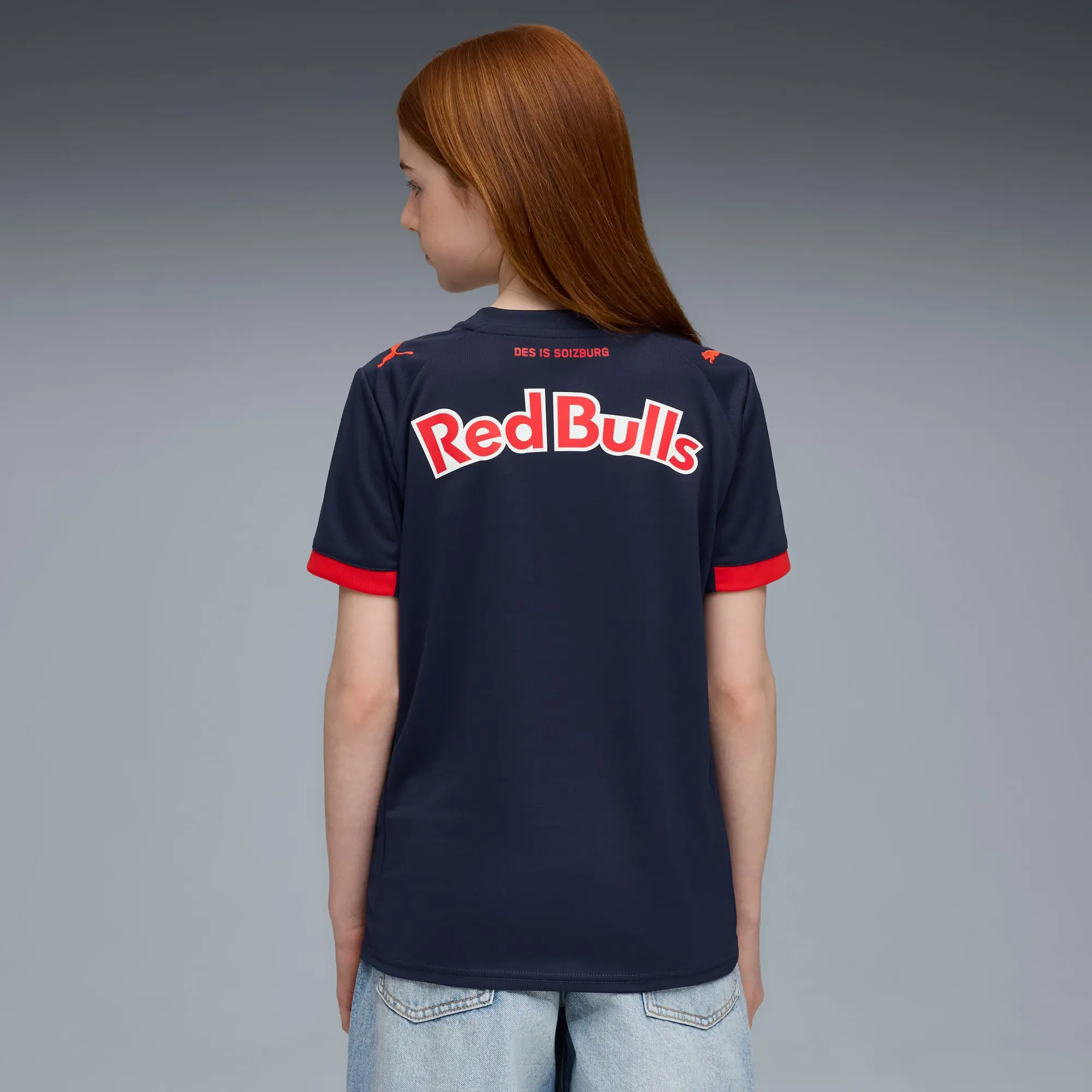 PUMA FC Red Bull Salzburg 25/26 Away Jersey Youth, Dark Blue, size 11-12 Youth
