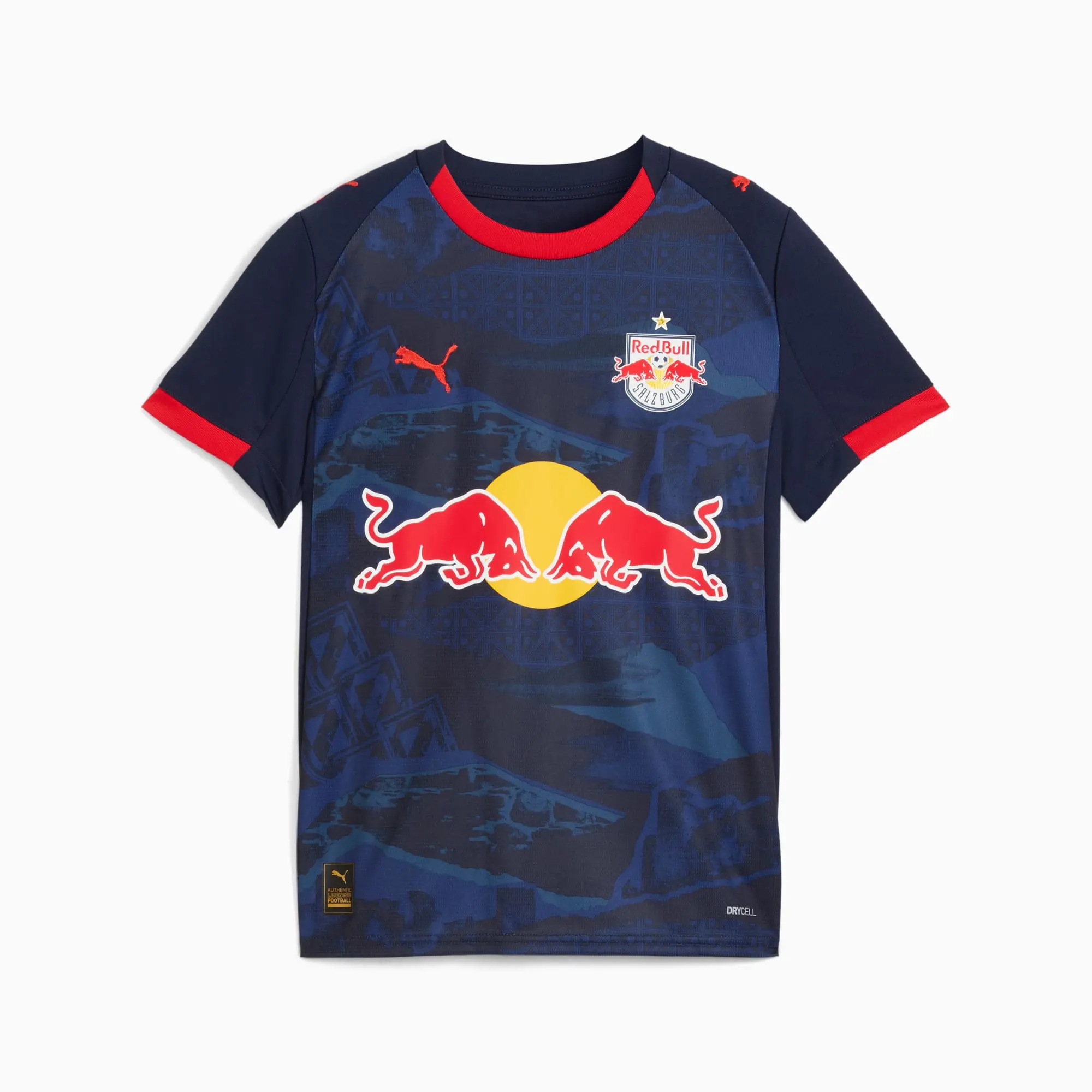 PUMA FC Red Bull Salzburg 25/26 Away Jersey Youth, Dark Blue, size 11-12 Youth