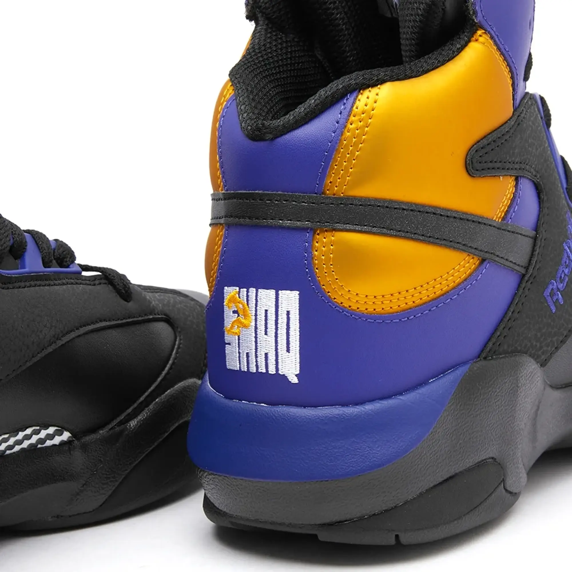 Reebok Men's Shaq Attaq Core Black/Bold Purple/Gold