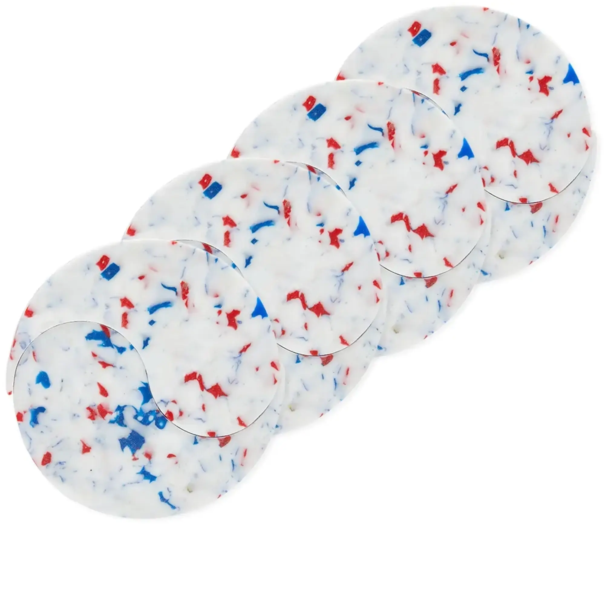 Space Available Men's Recycled Dualism Coaster - Set Of 4 White Multi