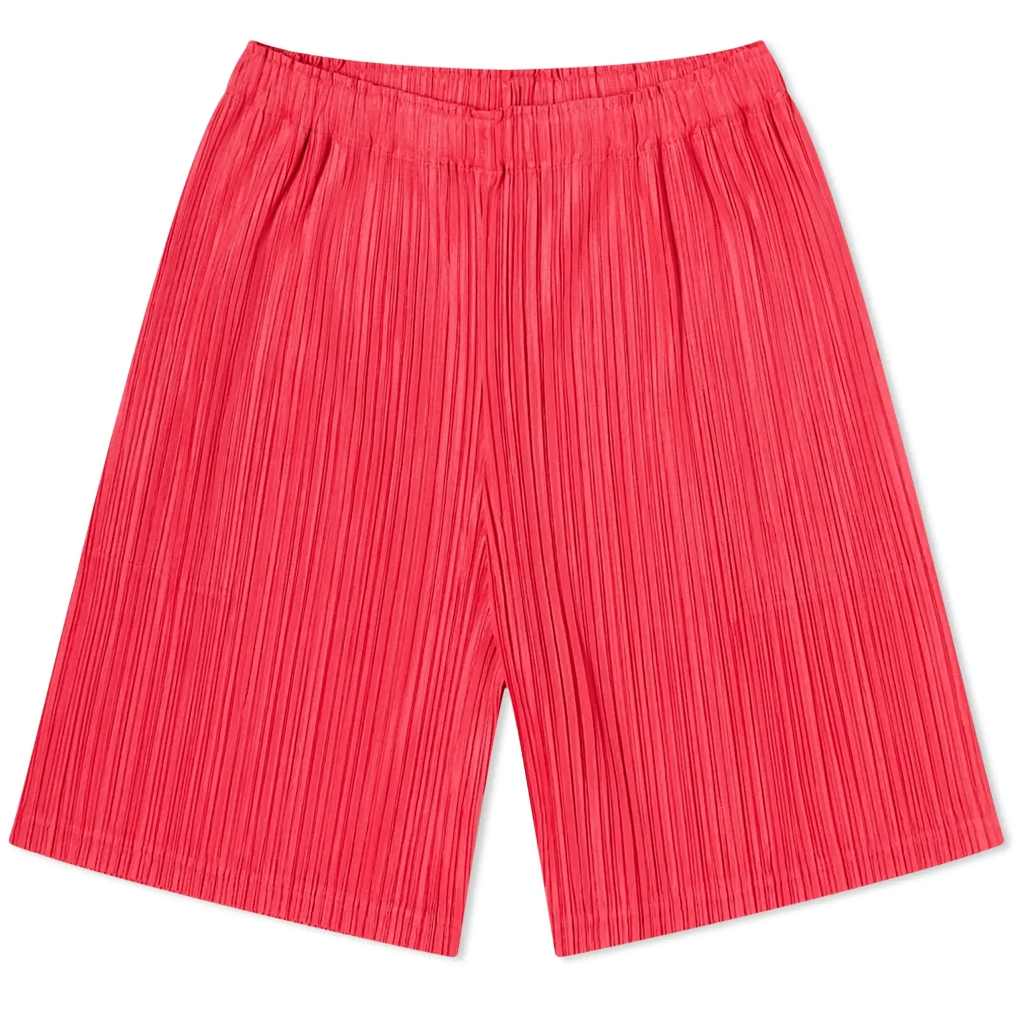 Pleats Please Issey Miyake Women's Pleats Shorts Red