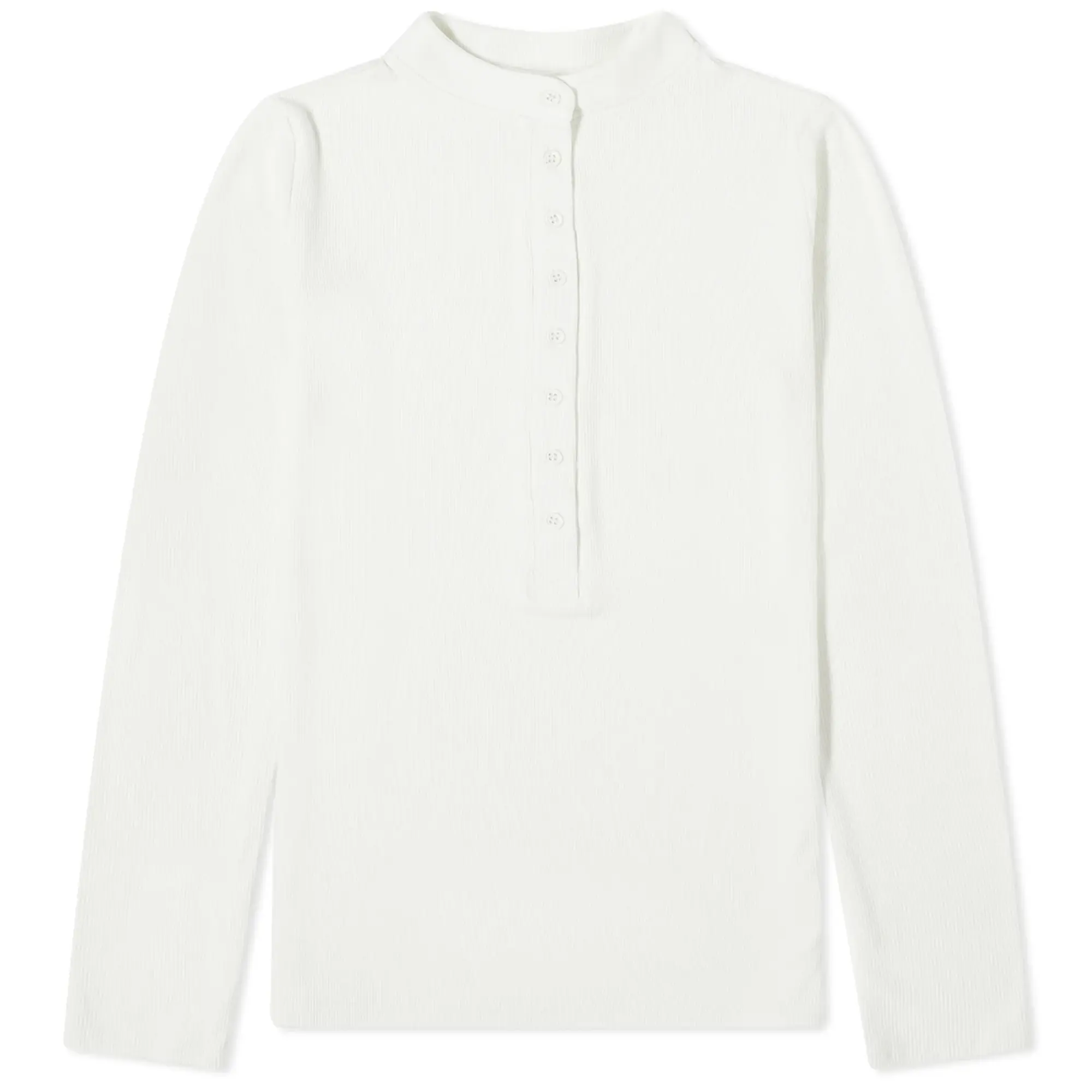 Joah Brown Women's Button Down Henley Long Sleeve Top Bone