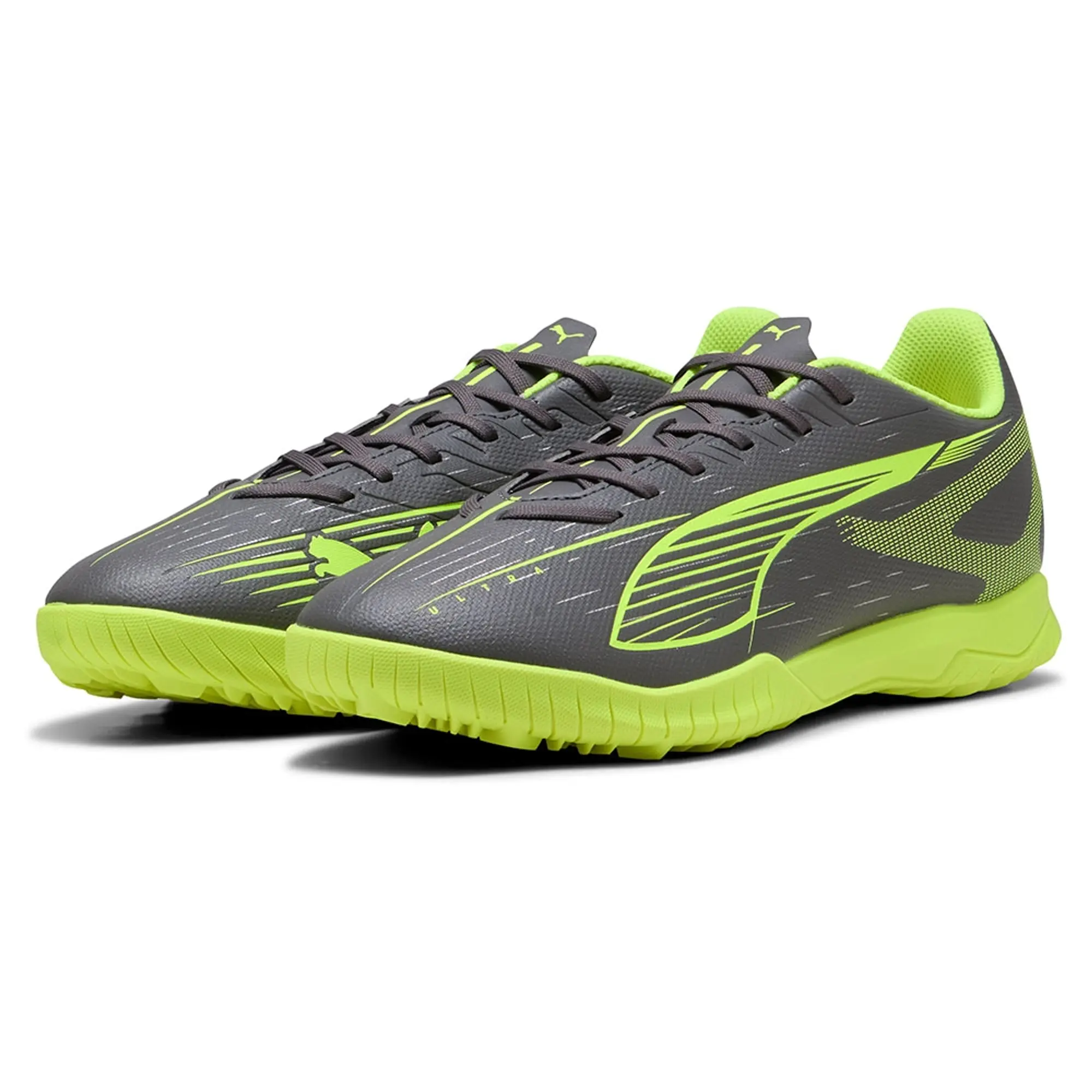 PUMA Ultra 5 Play TT Football Boots Unisex, Matte Aged Silver/Yellow Alert/Aged Silver, size 10