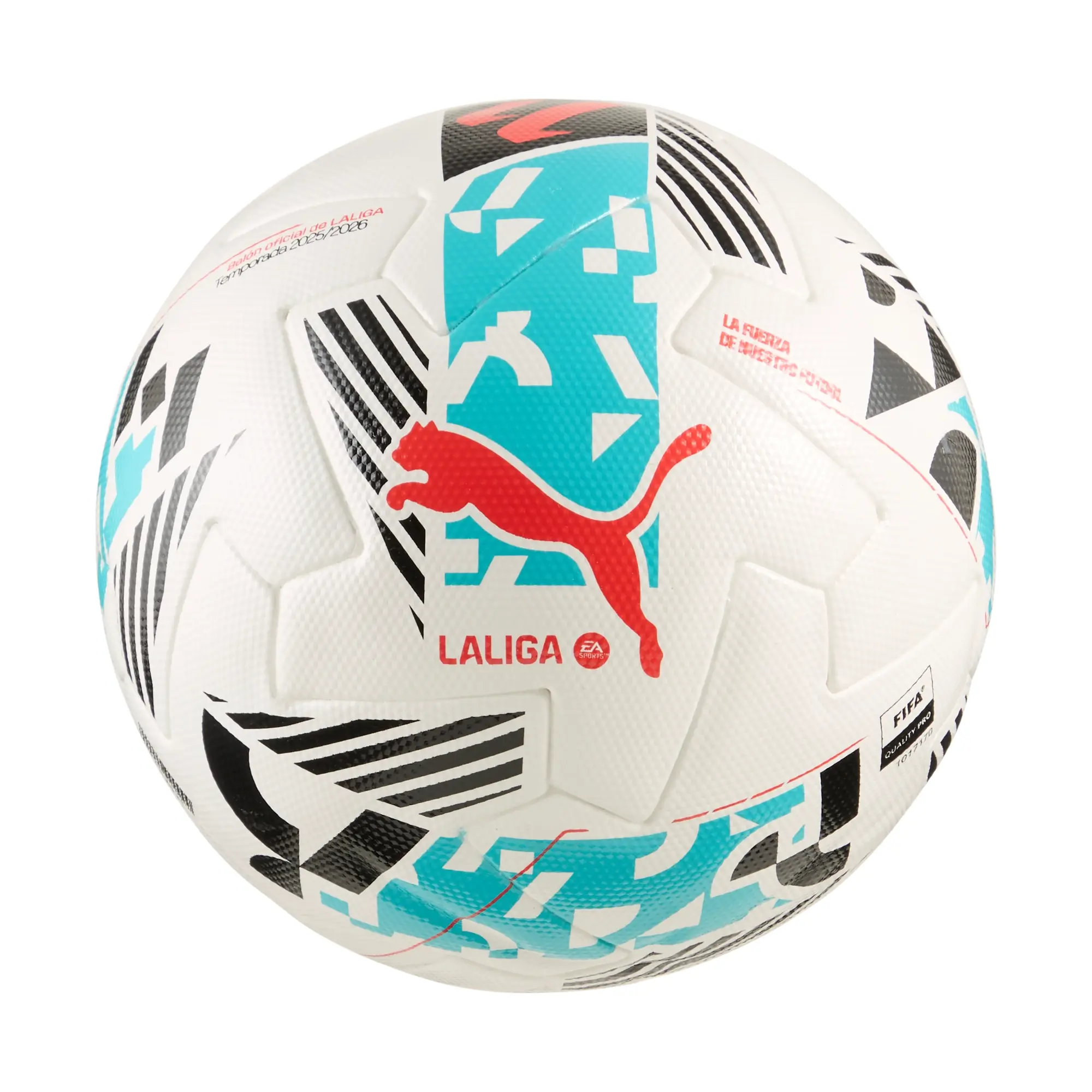 PUMA Orbita Laliga 1 Football (Fifa Quality Pro), White/Multicolor, size 5
