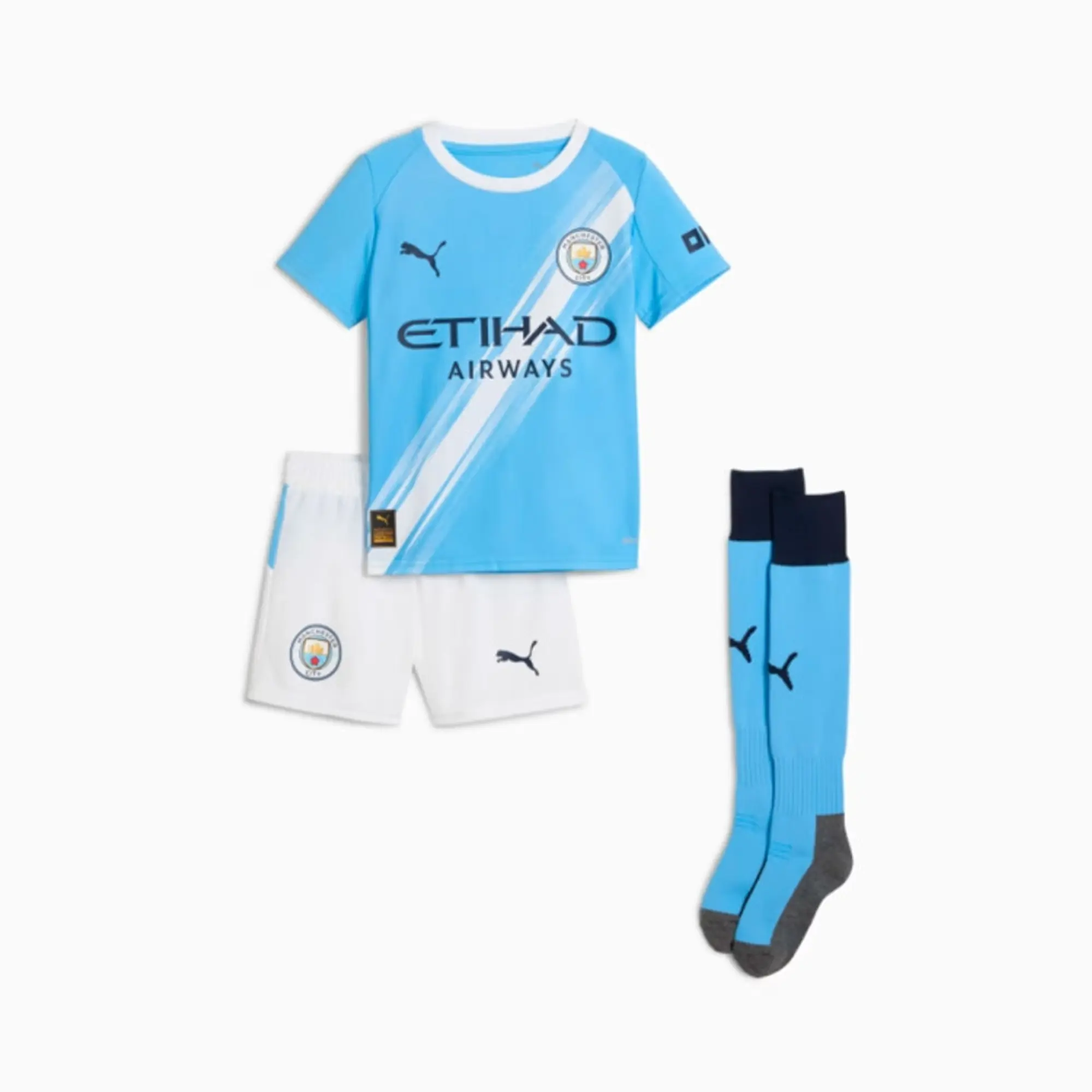 PUMA Manchester City 25/26 Home Minikit Kids, Light Blue/White, size 2-3 Months