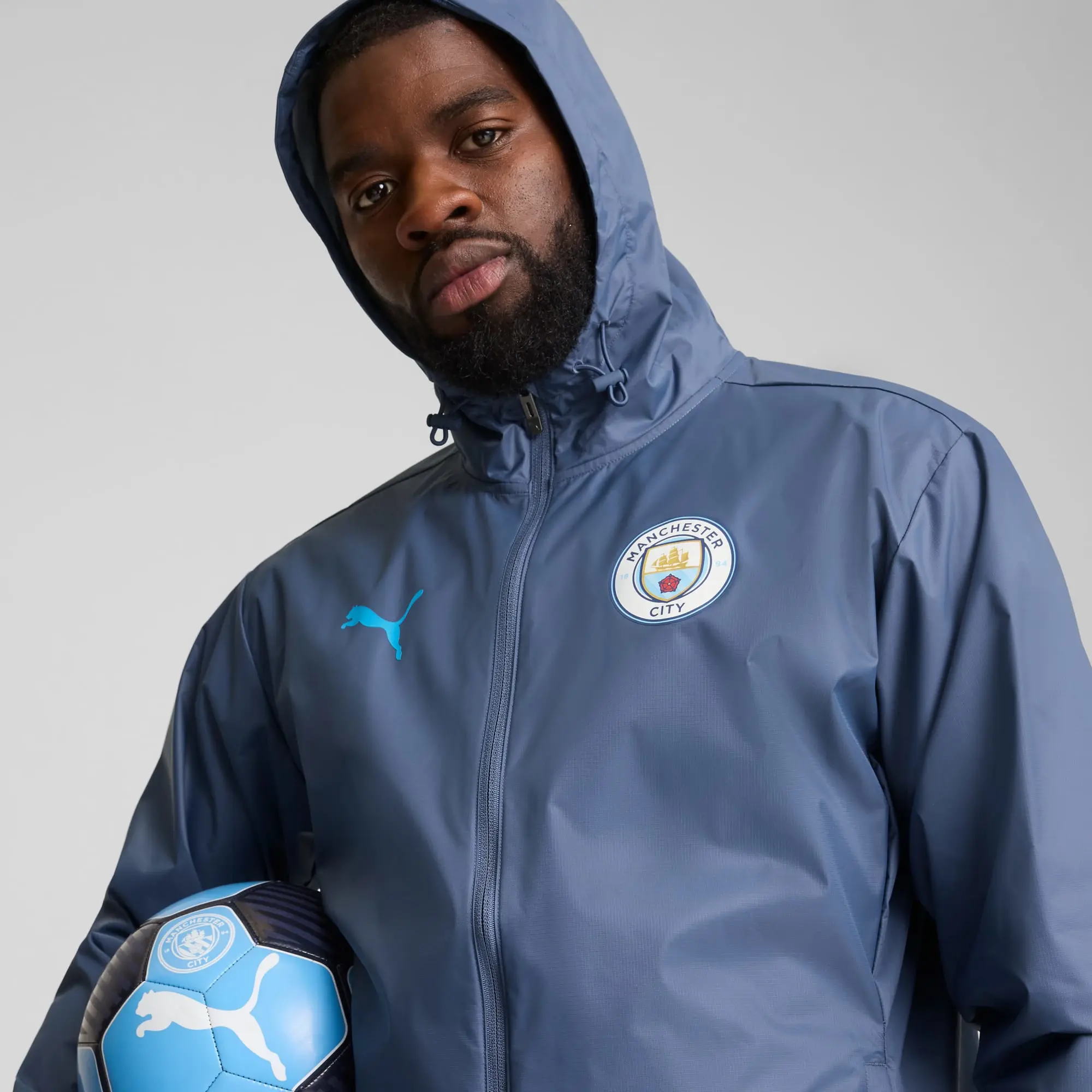 PUMA Manchester City All-Weather Training Jacket Men, Inky Blue/Magic Blue, size 3XL