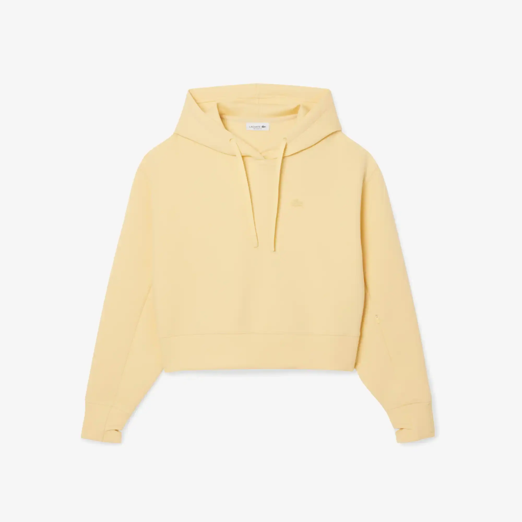 Lacoste Short Cut Cotton Hoodie - Yellow