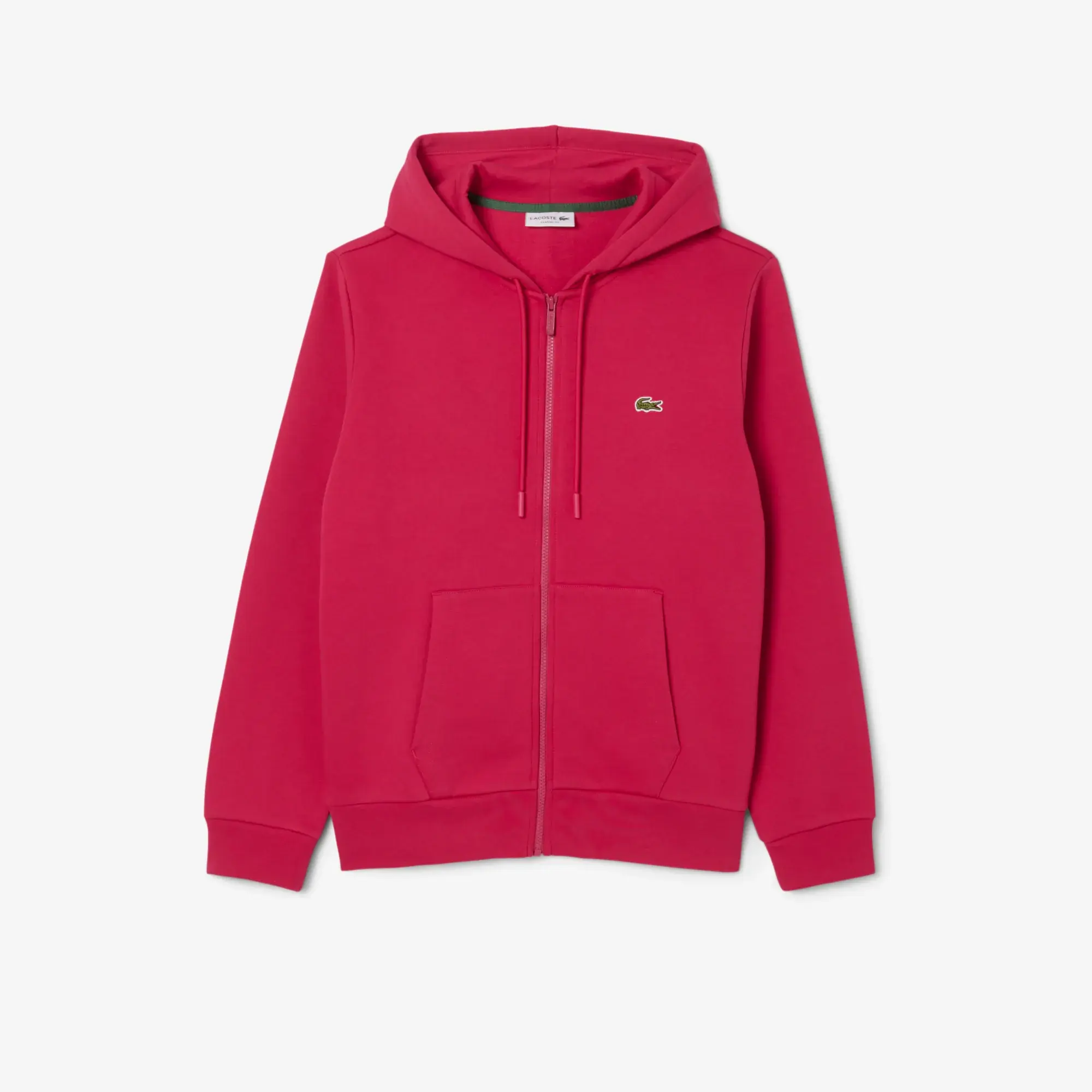 Lacoste Zip-Up Fleece Hoodie - Pink