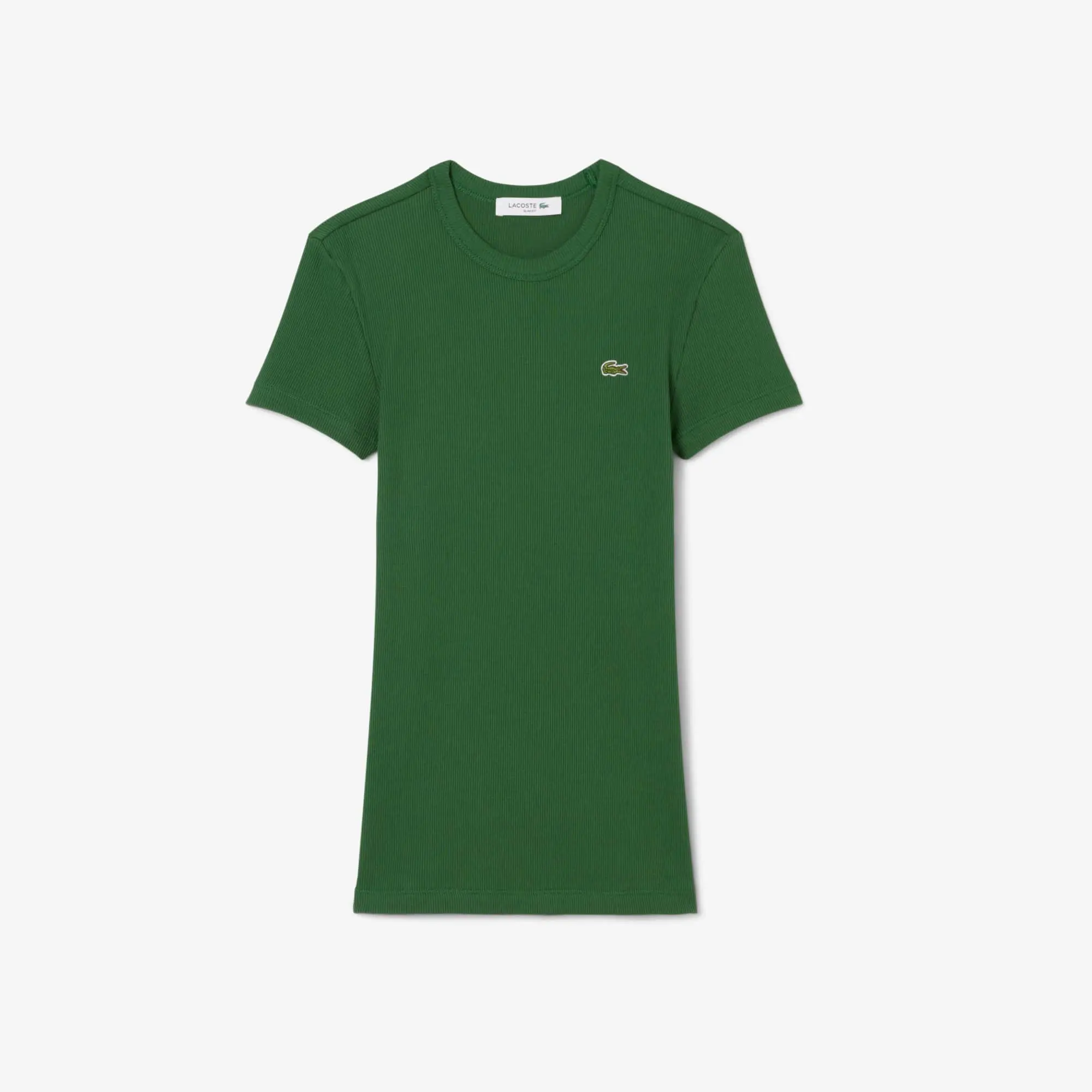 Lacoste Slim Fit Ribbed Cotton T-shirt - Pine Green