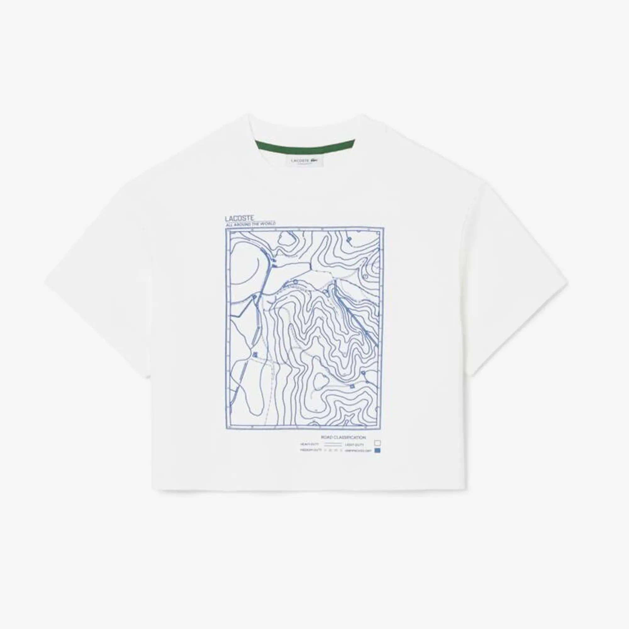Lacoste Heavy Jersey Oversized Embroidered T-shirt - White