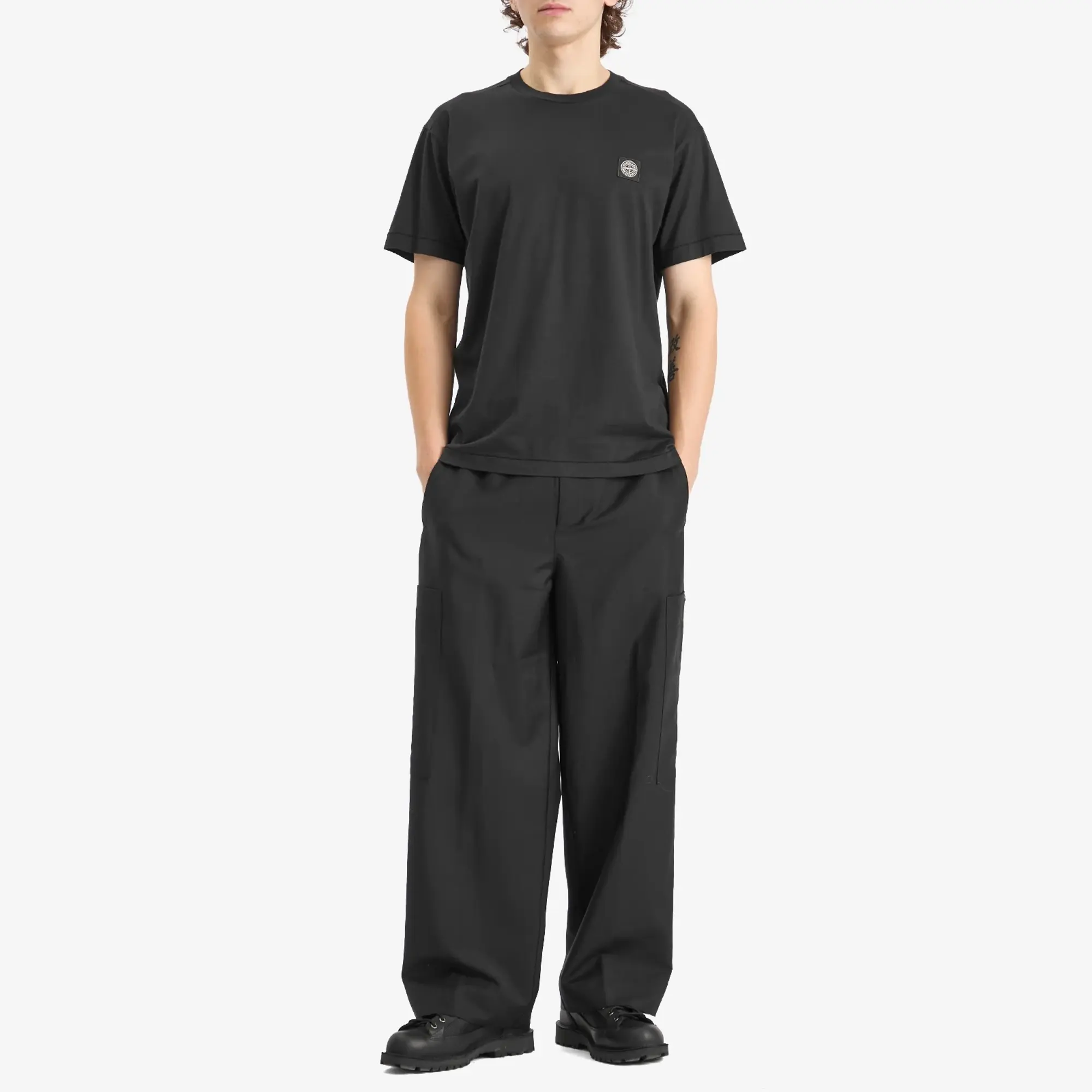 Stone Island Men's Patch Logo T-Shirt Black