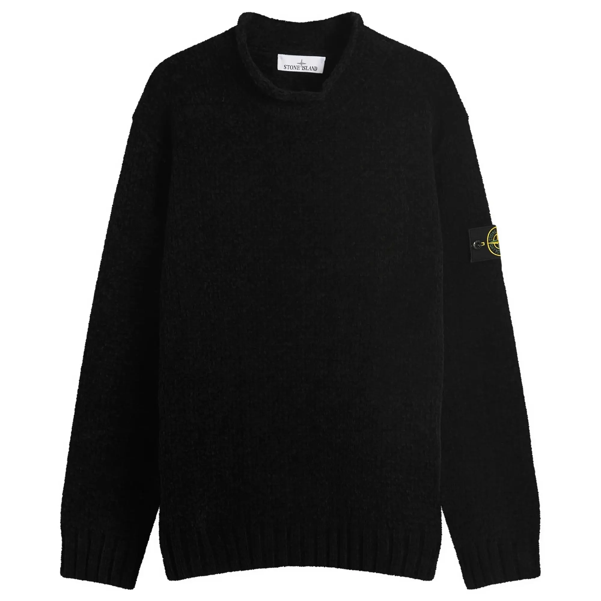 Stone Island Men's Cotton Chenille Jumper Black