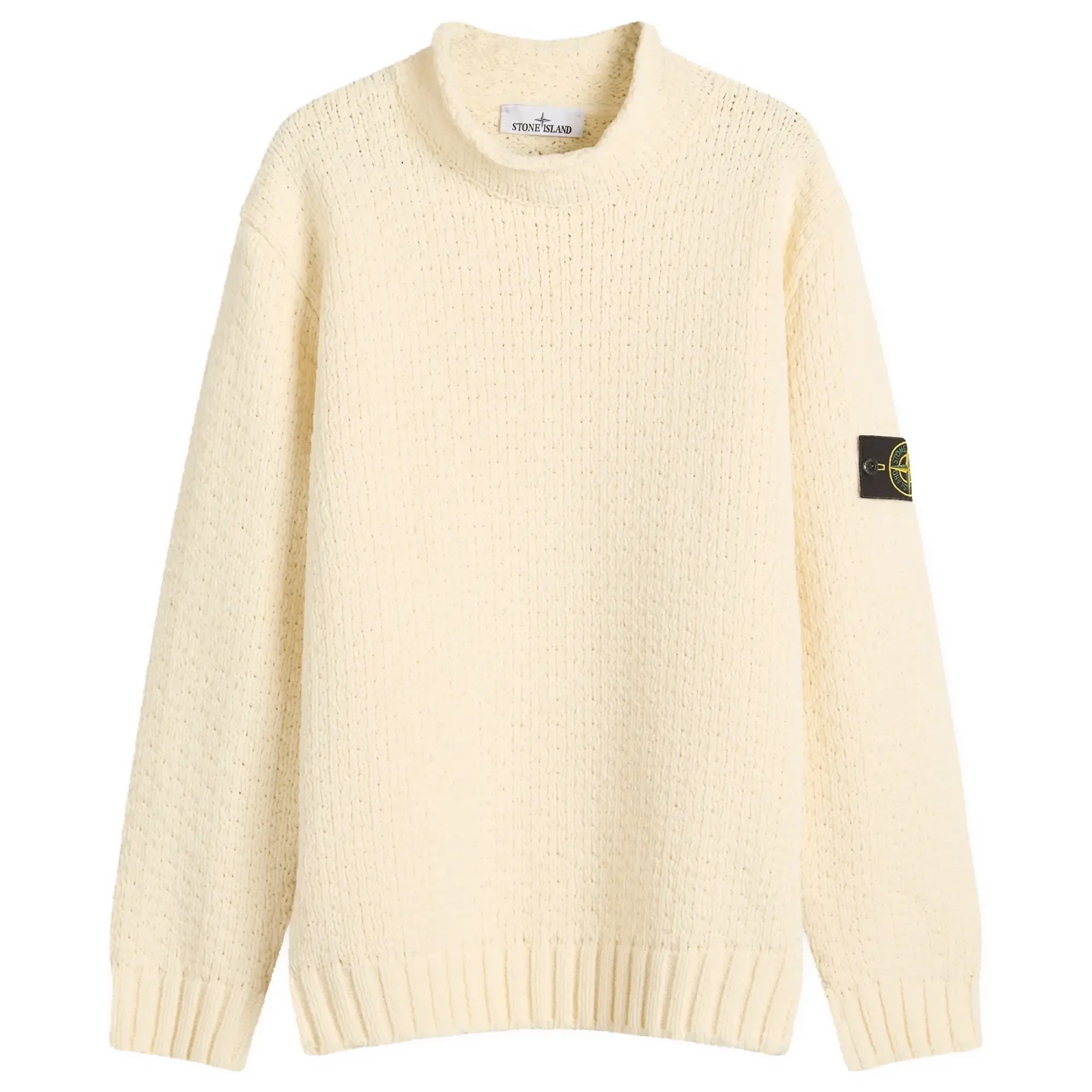 Stone Island Men's Cotton Chenille Jumper Ivory