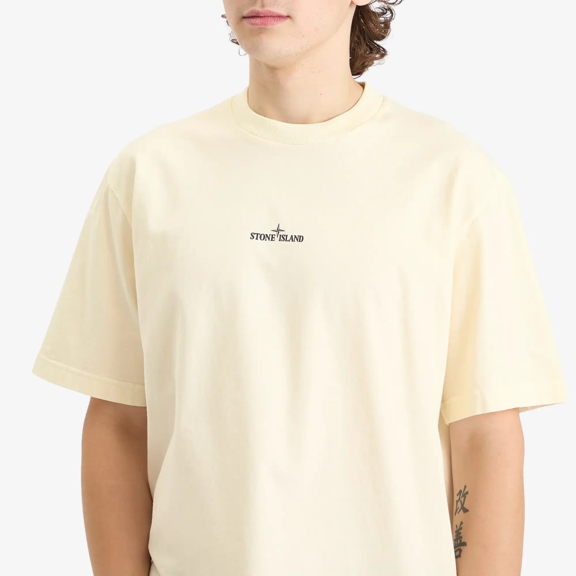 Stone Island Men's Industrial Print T-Shirt Ivory