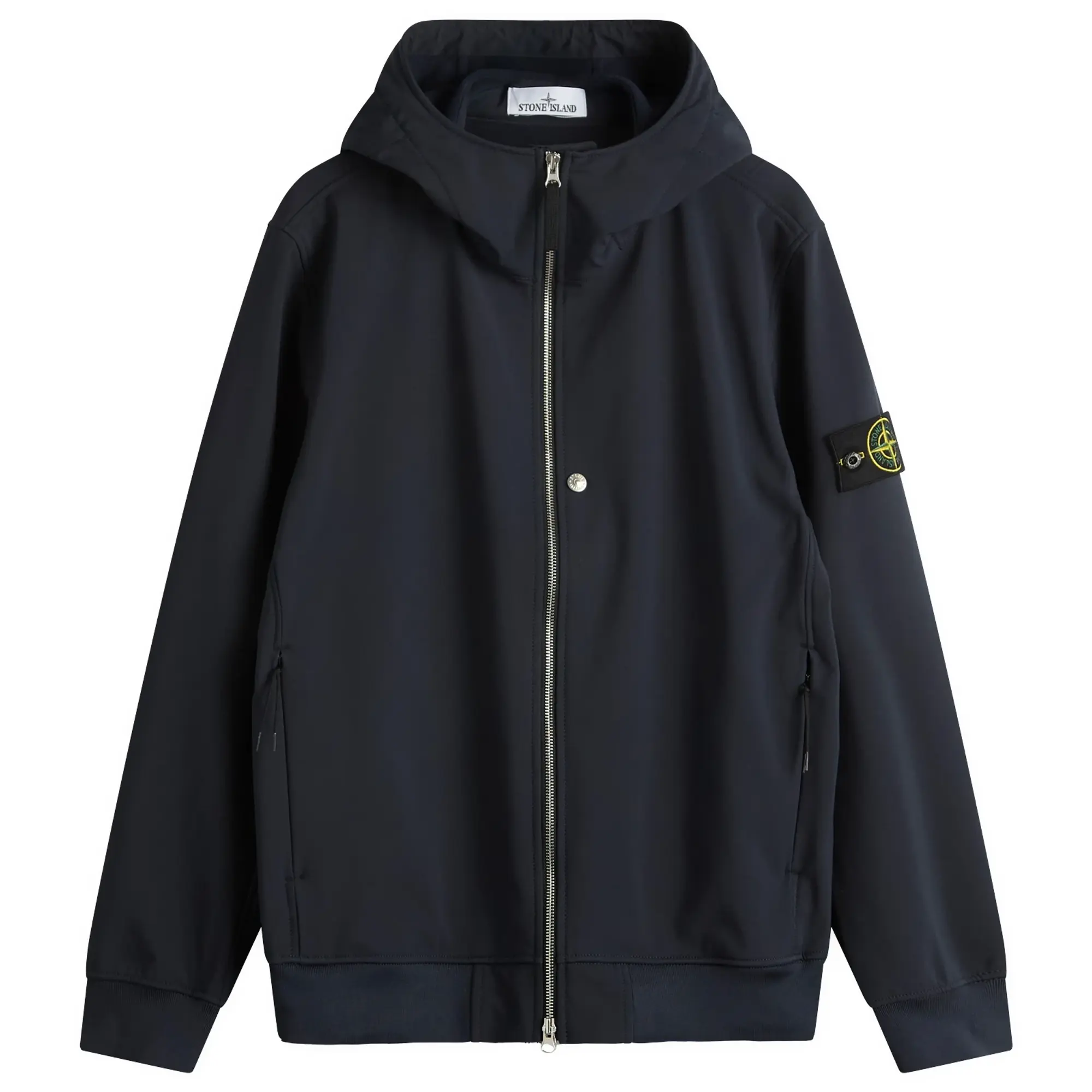 Stone Island Men's Soft Shell-R Hooded Jacket Navy Blue