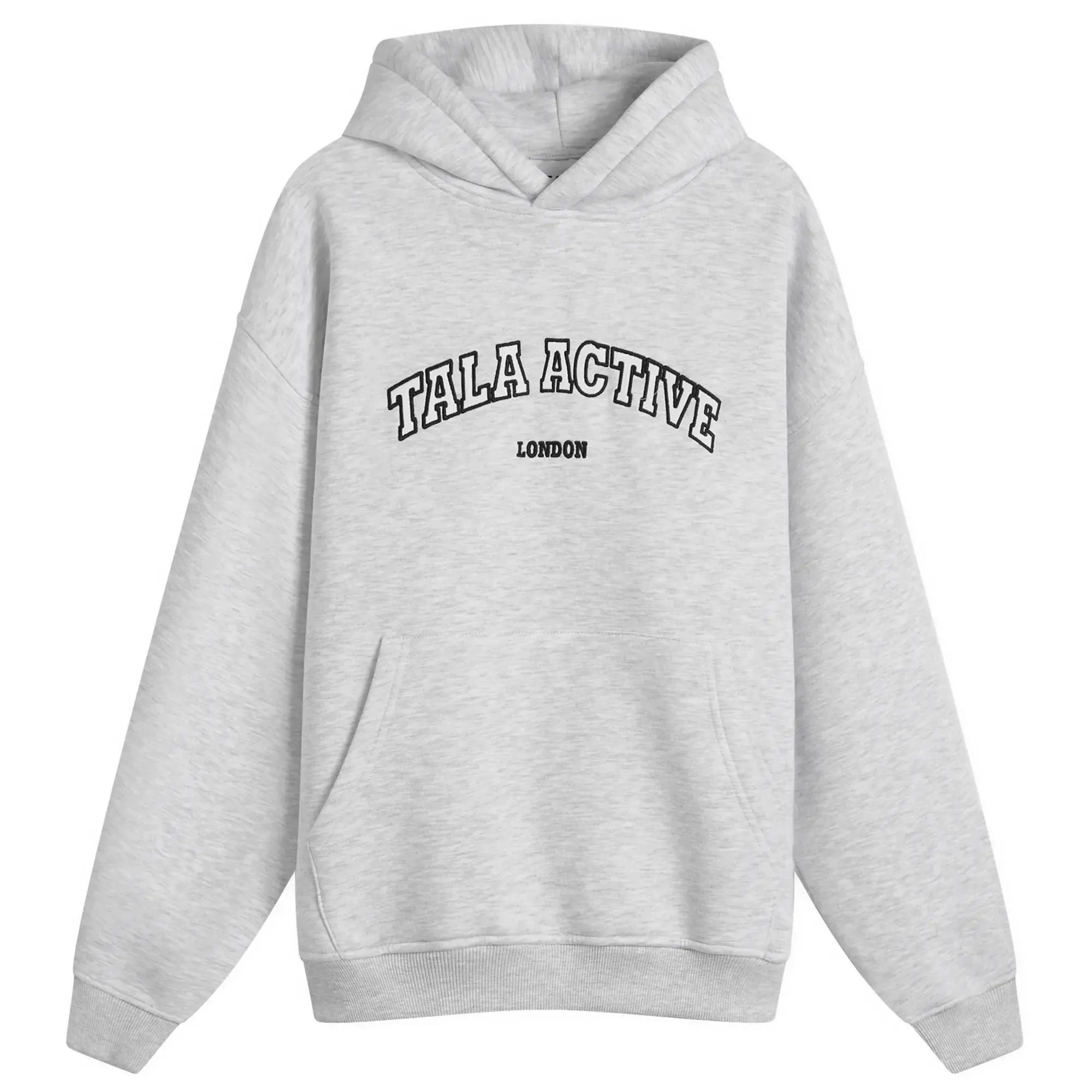 TALA Women's Oversized Active Logo Hooded Sweatshirt Grey Marl