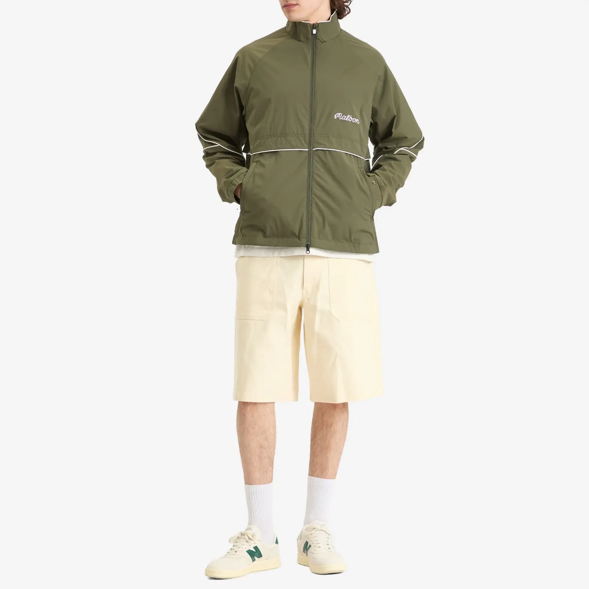 Malbon Men's Riva Nylon Jacket Cypress Green