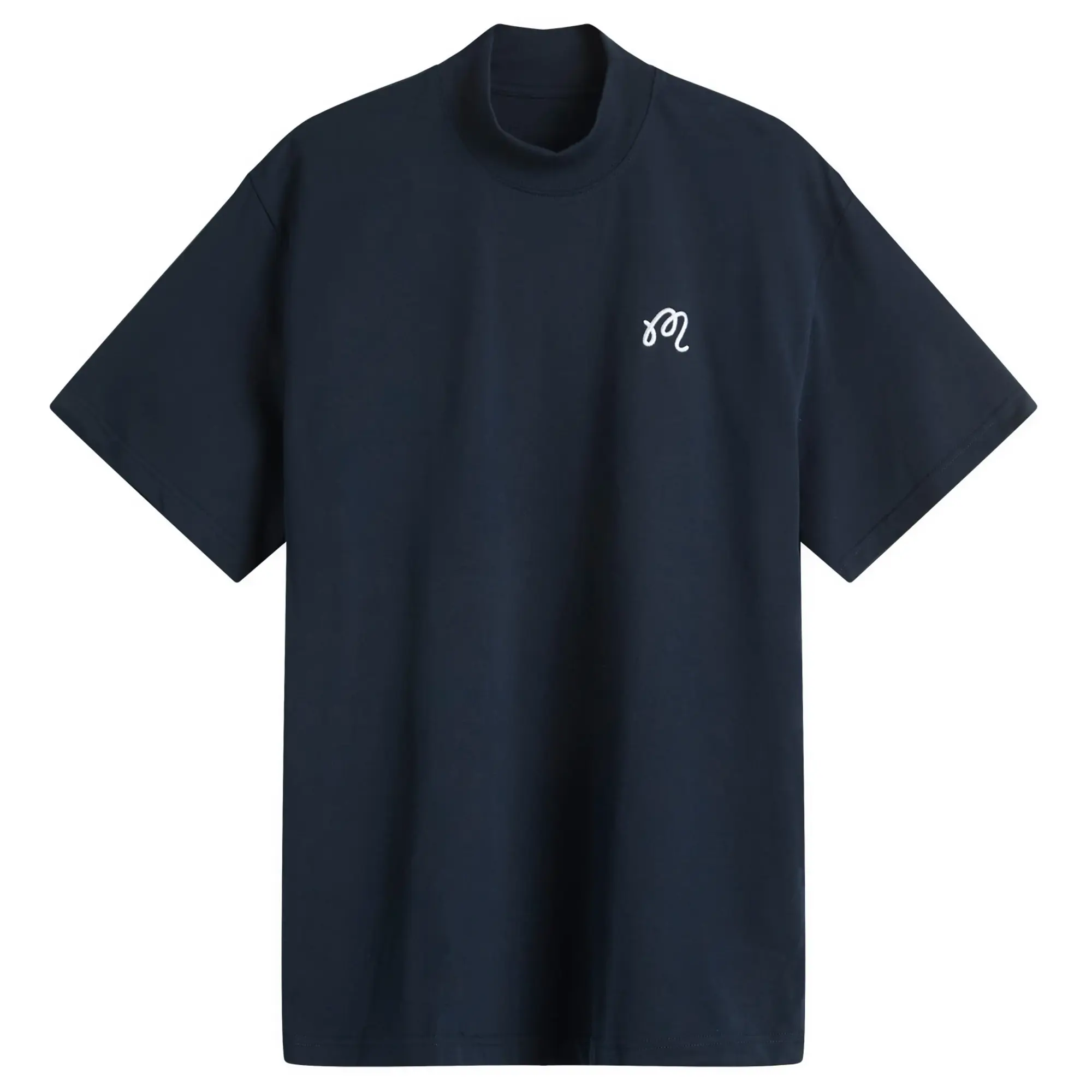 Malbon Men's Mare Mockneck T-Shirt Navy