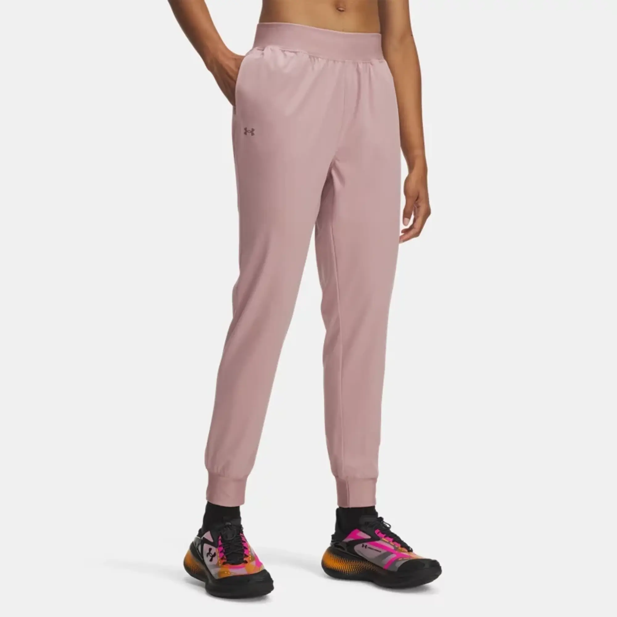 Under Armour  Rival Women's High-Rise Woven Pants Tourmaline Pink / Maroon Mist L