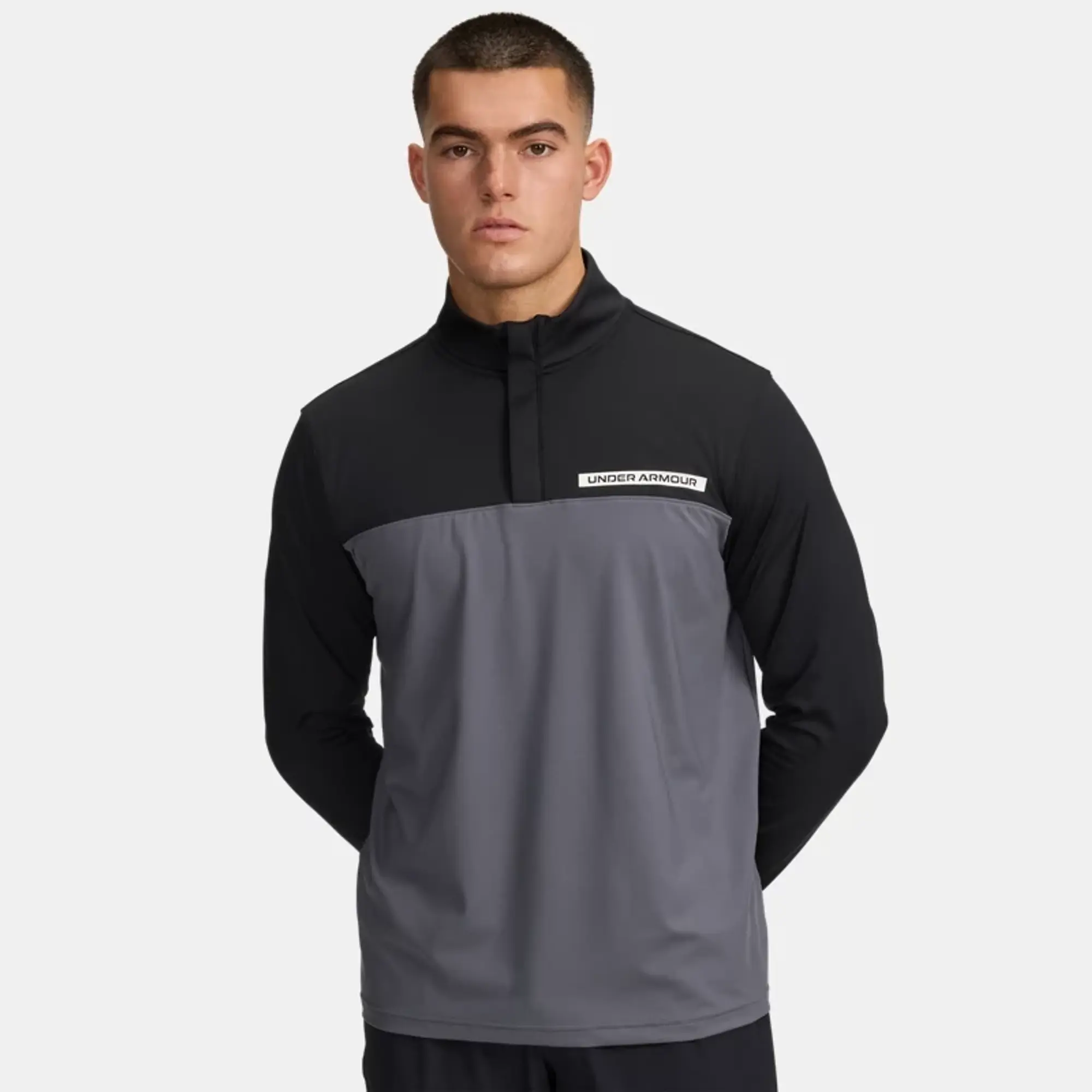 Under Armour  Tee To Green Men's ¼ Zip Black / Castlerock / White L