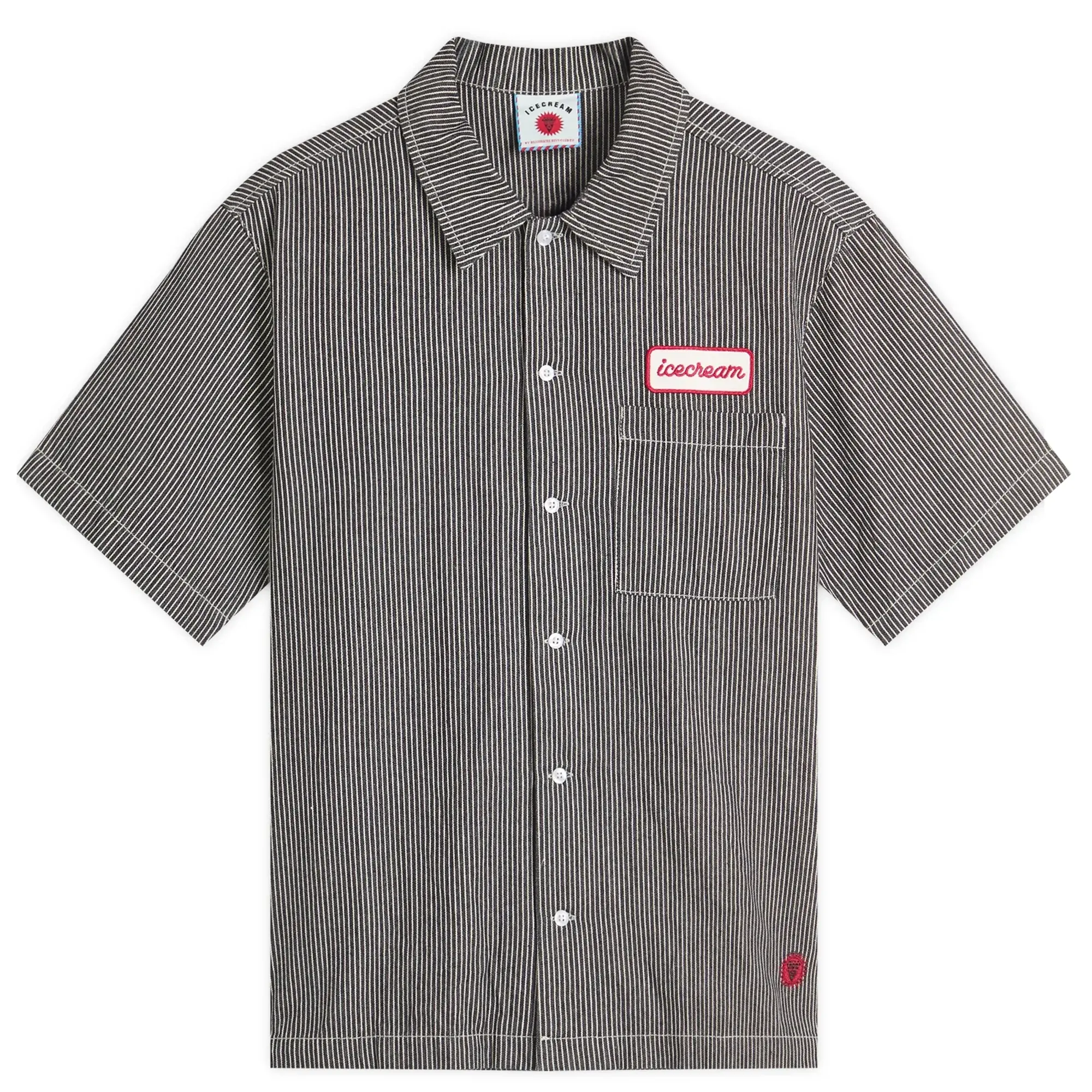 END. x ICECREAM Popsicle Hickory Denim Shirt Grey