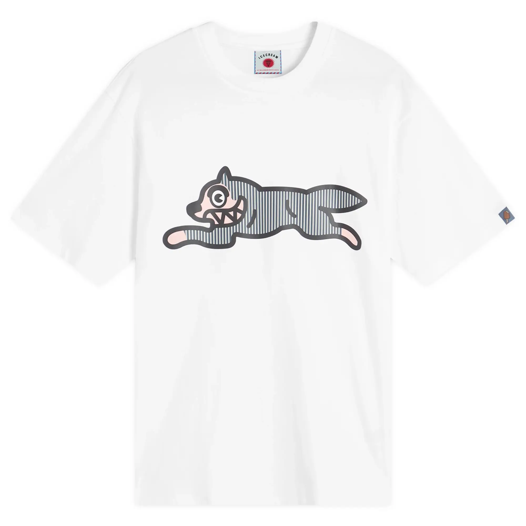 END. x ICECREAM Hickory Running Dog T-Shirt White