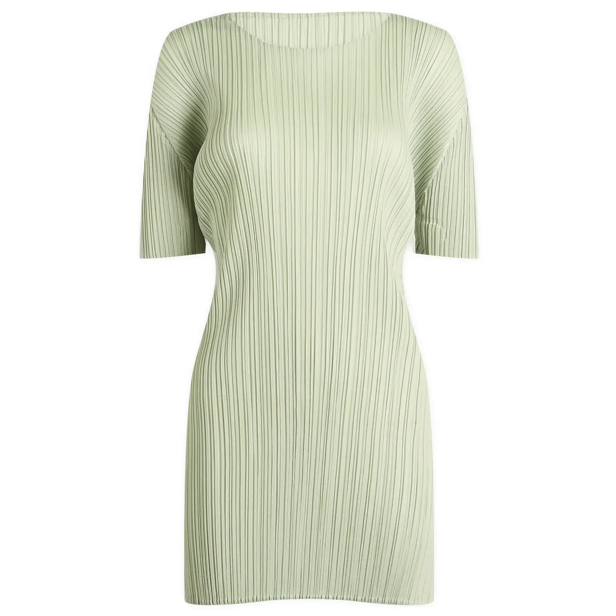 Pleats Please Issey Miyake Women's Pleated T-Shirt Pastel Green