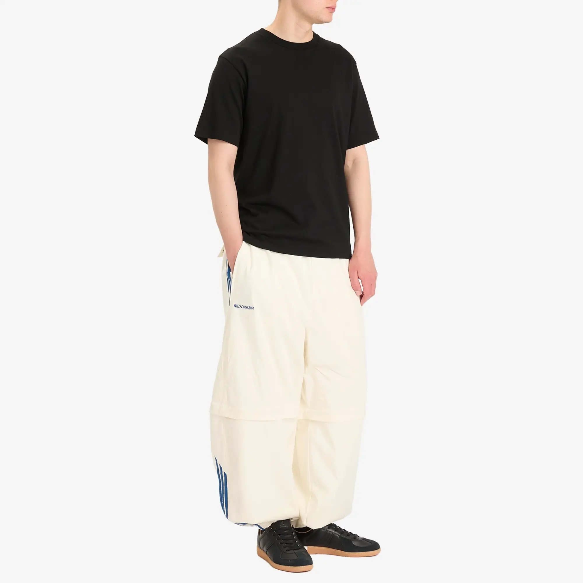 Adidas Men's x Willy Chavarria Poplin Track Pants Off White