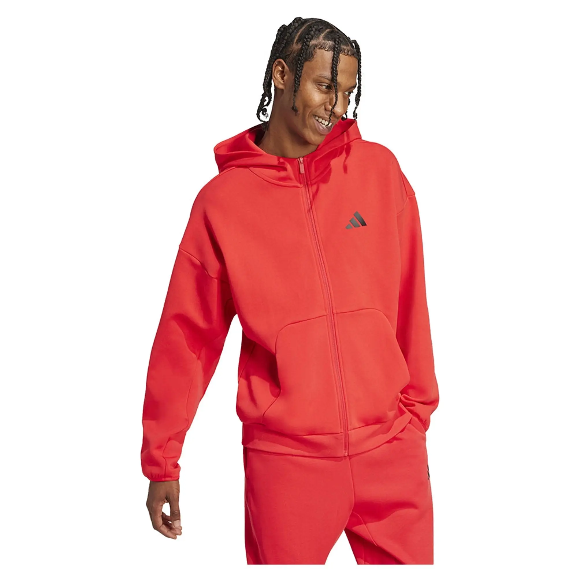 Manchester United x adidas Future Icons Full Zip Hoodie Red