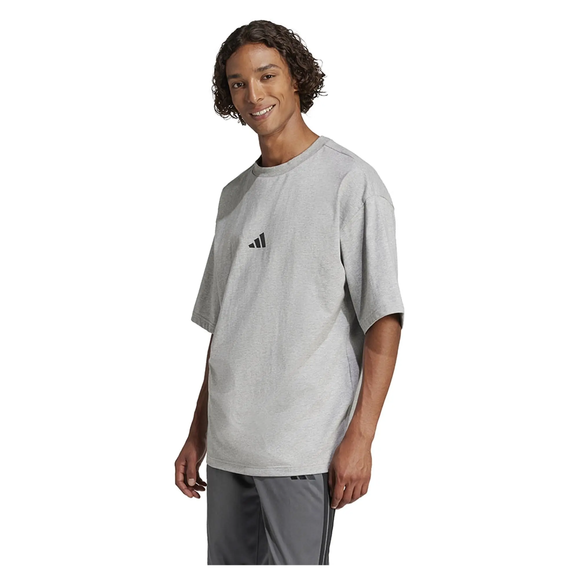 Manchester United x adidas Future Icons Short T-Shirt Grey Marl