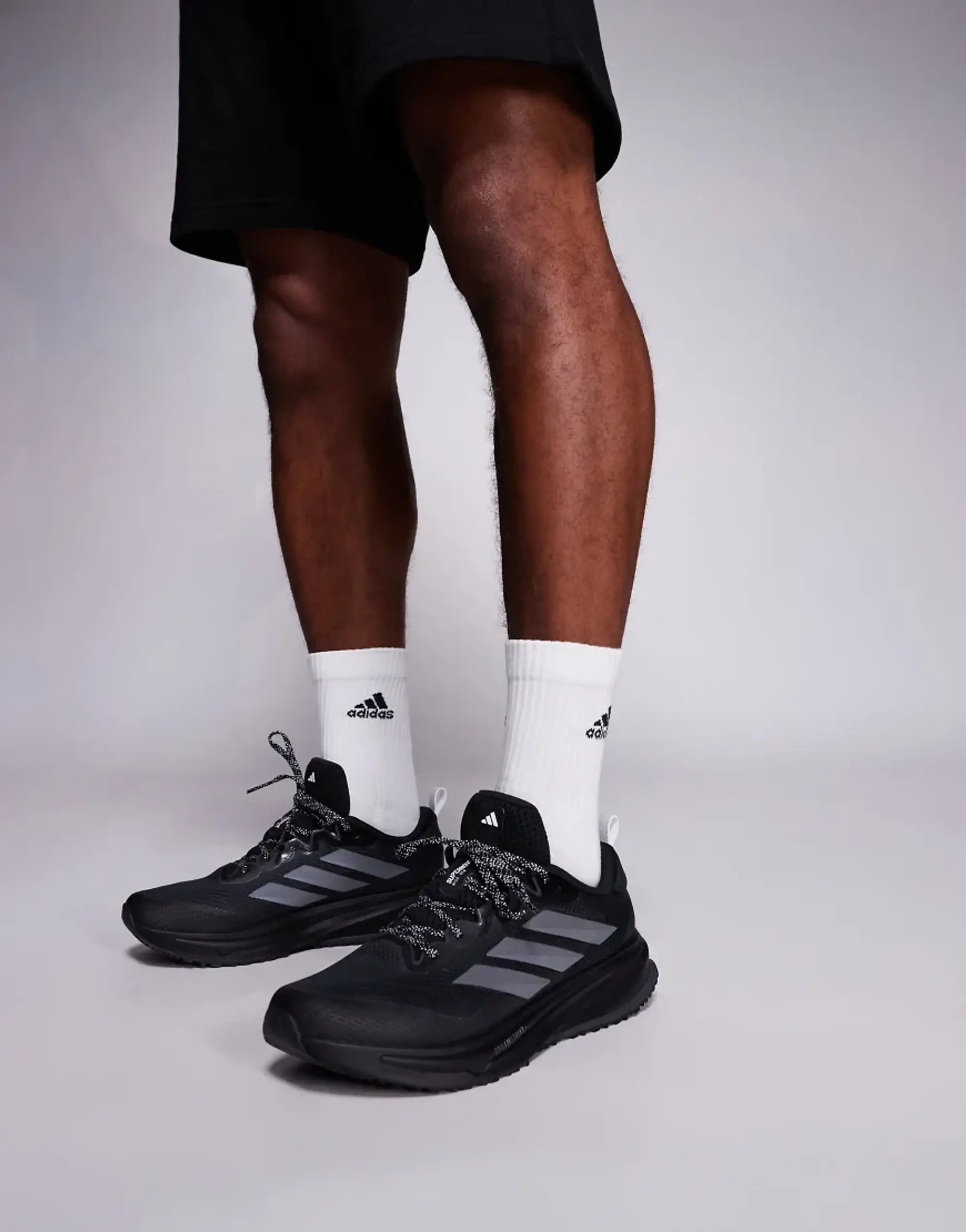 Adidas Running Supernova Rise Atr In Black And Metallic Silver