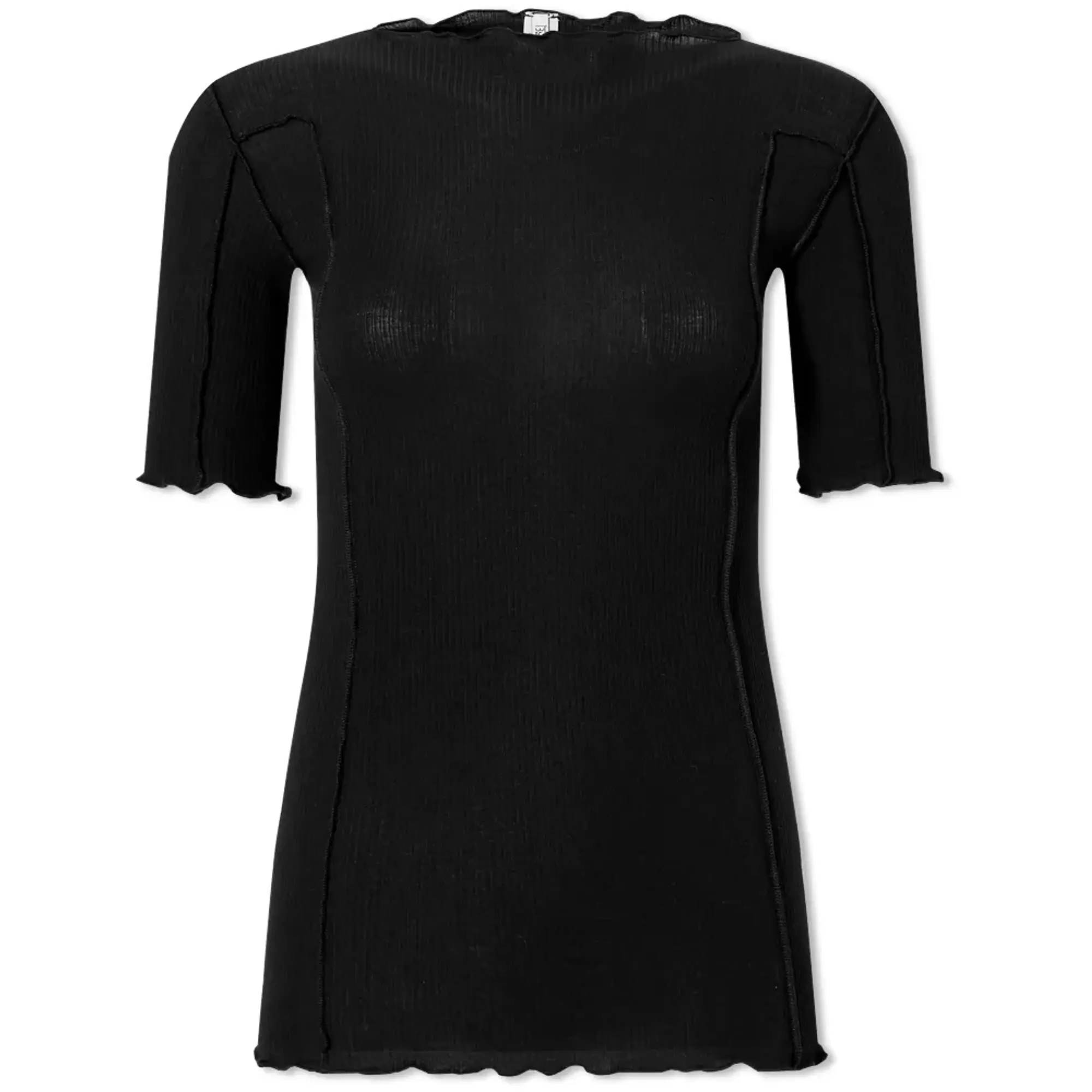 Baserange Women's 3/4 Sleeve Omato T-Shirt Black