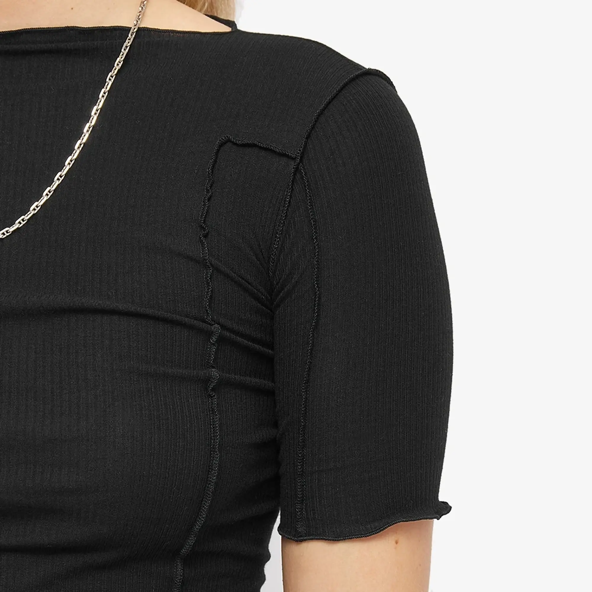 Baserange Women's 3/4 Sleeve Omato T-Shirt Black